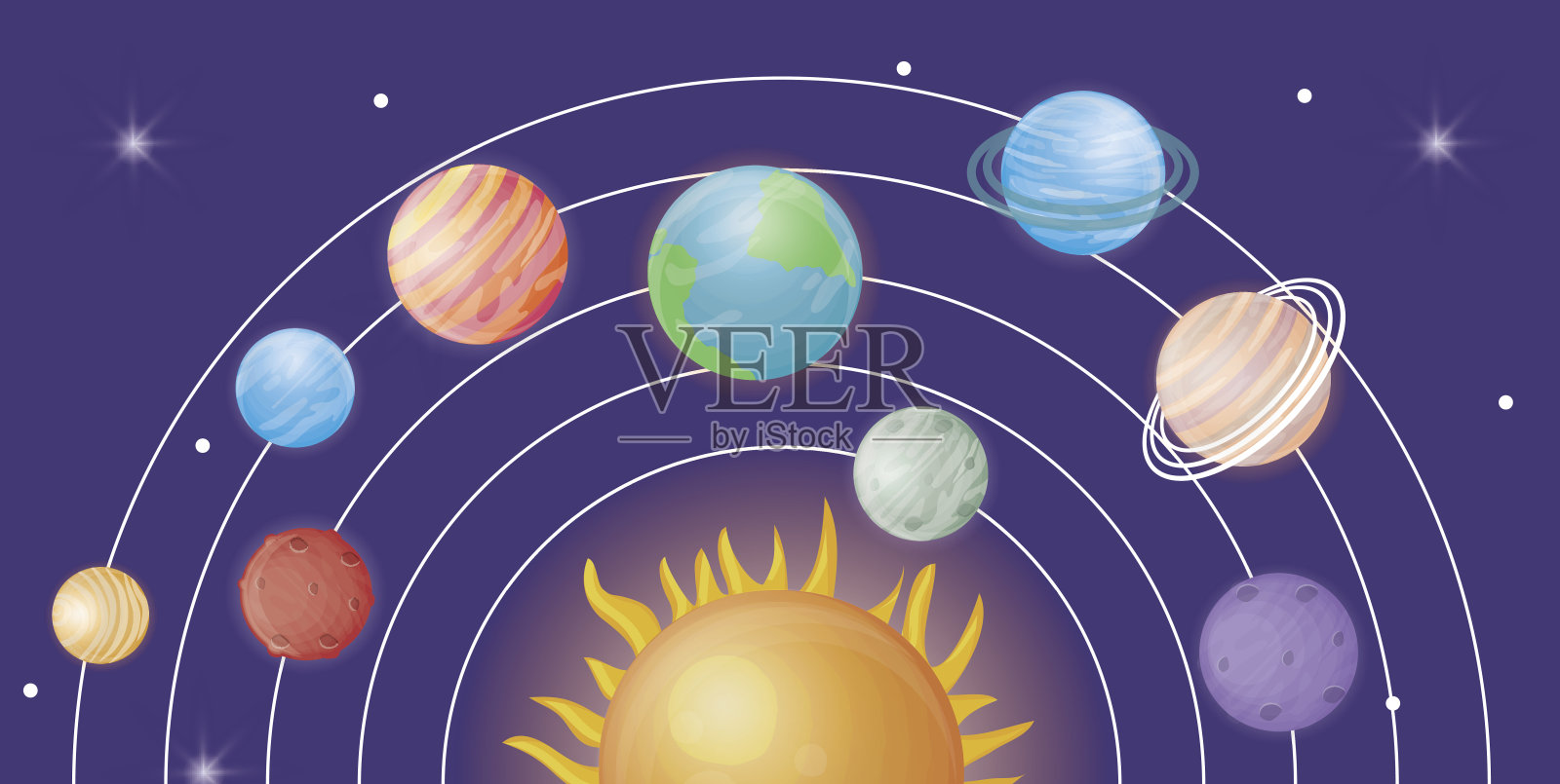 太阳能系统设计插画图片素材