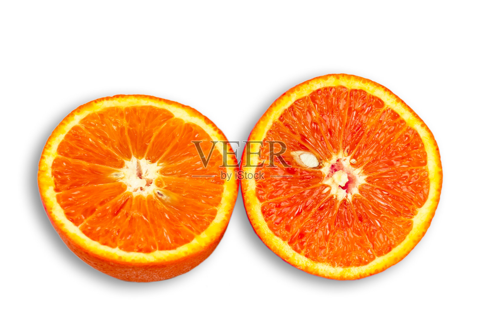两半血橙柑桔果实分离照片摄影图片