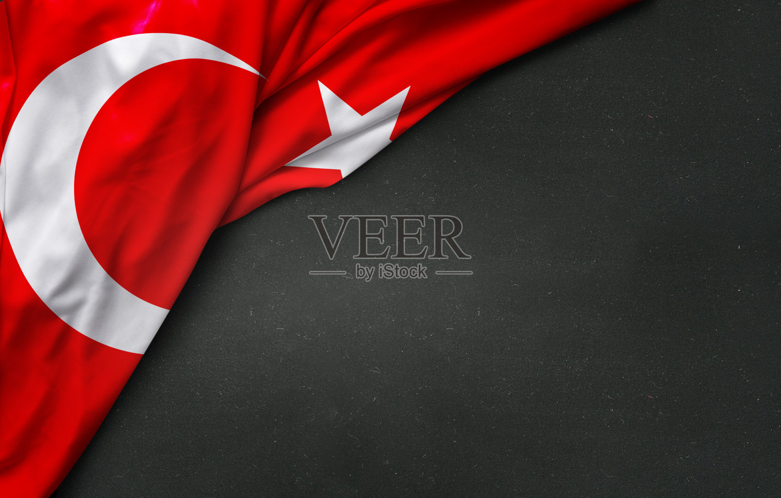 黑板上的土耳其国旗照片摄影图片