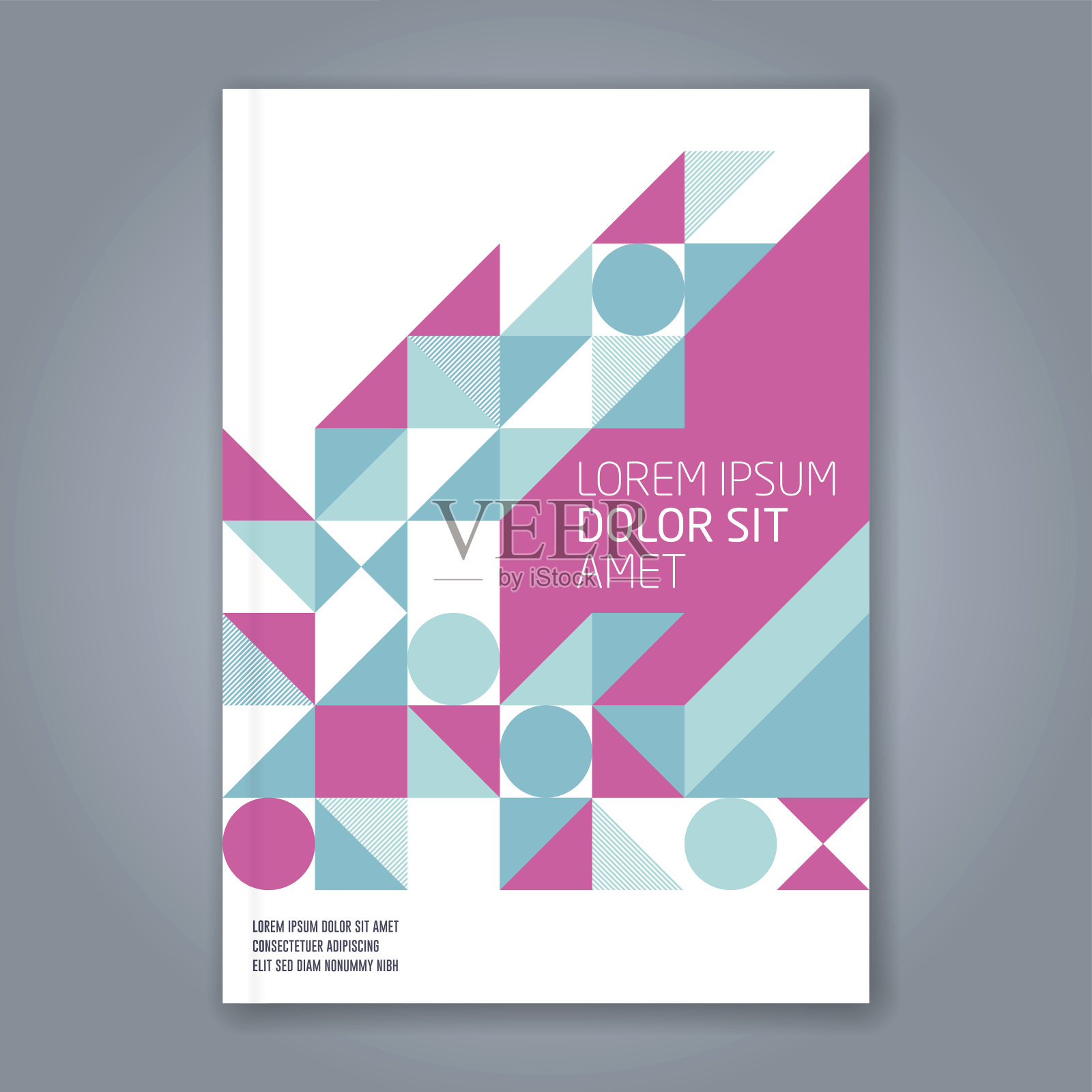 抽象最小的几何背景为商业年度报告书封面小册子传单海报设计模板素材