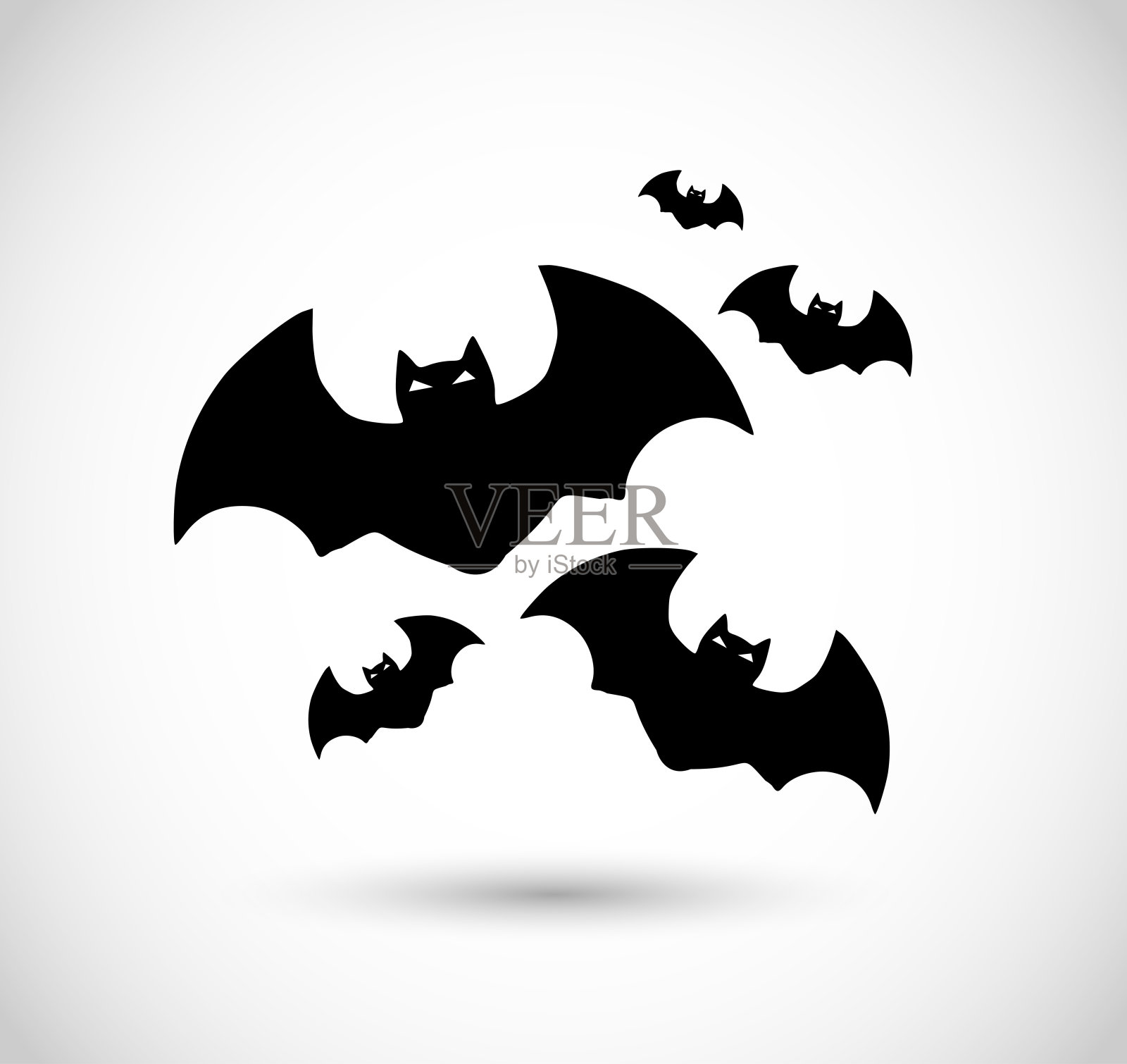 蝙蝠群矢量图标插画图片素材