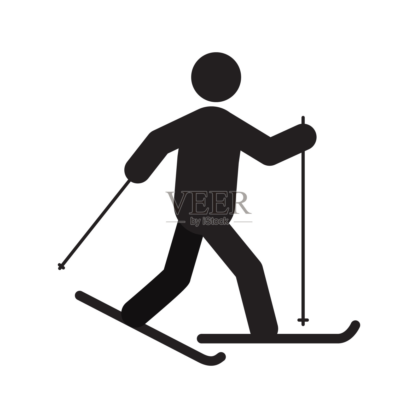 滑雪的人图标图标素材