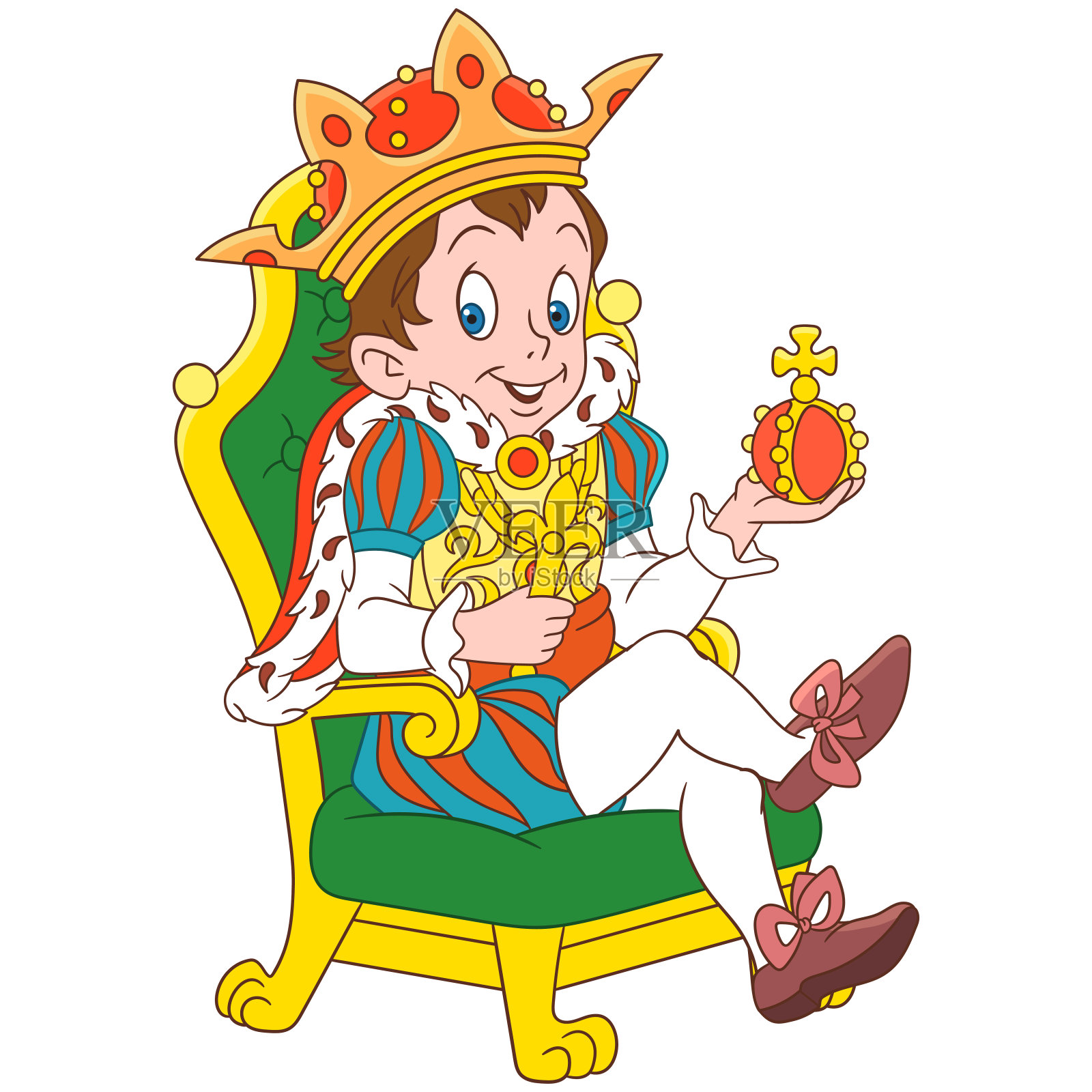 卡通国王或王子插画图片素材