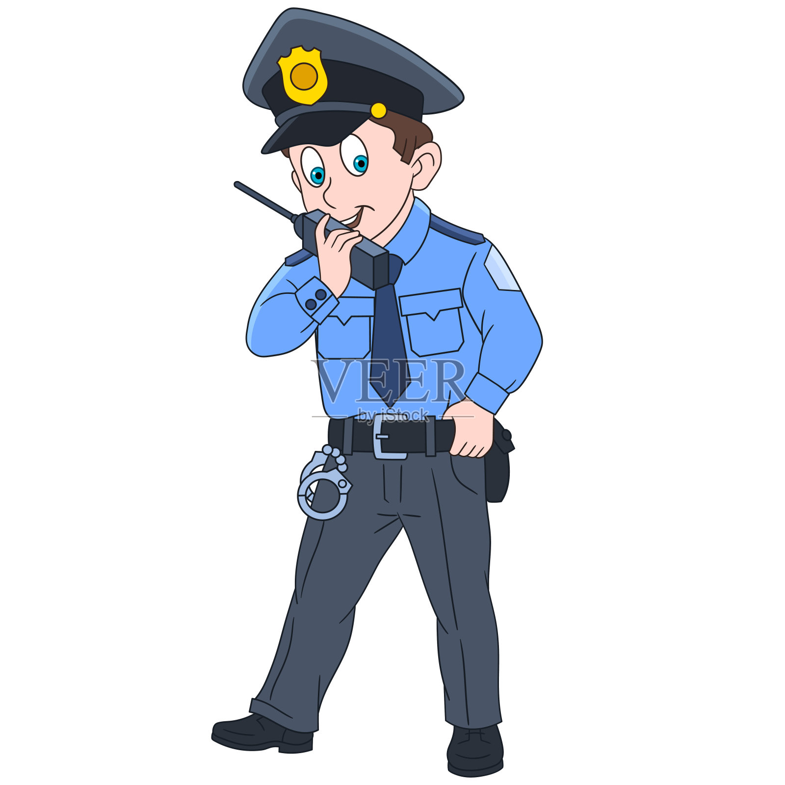 卡通警察插画图片素材