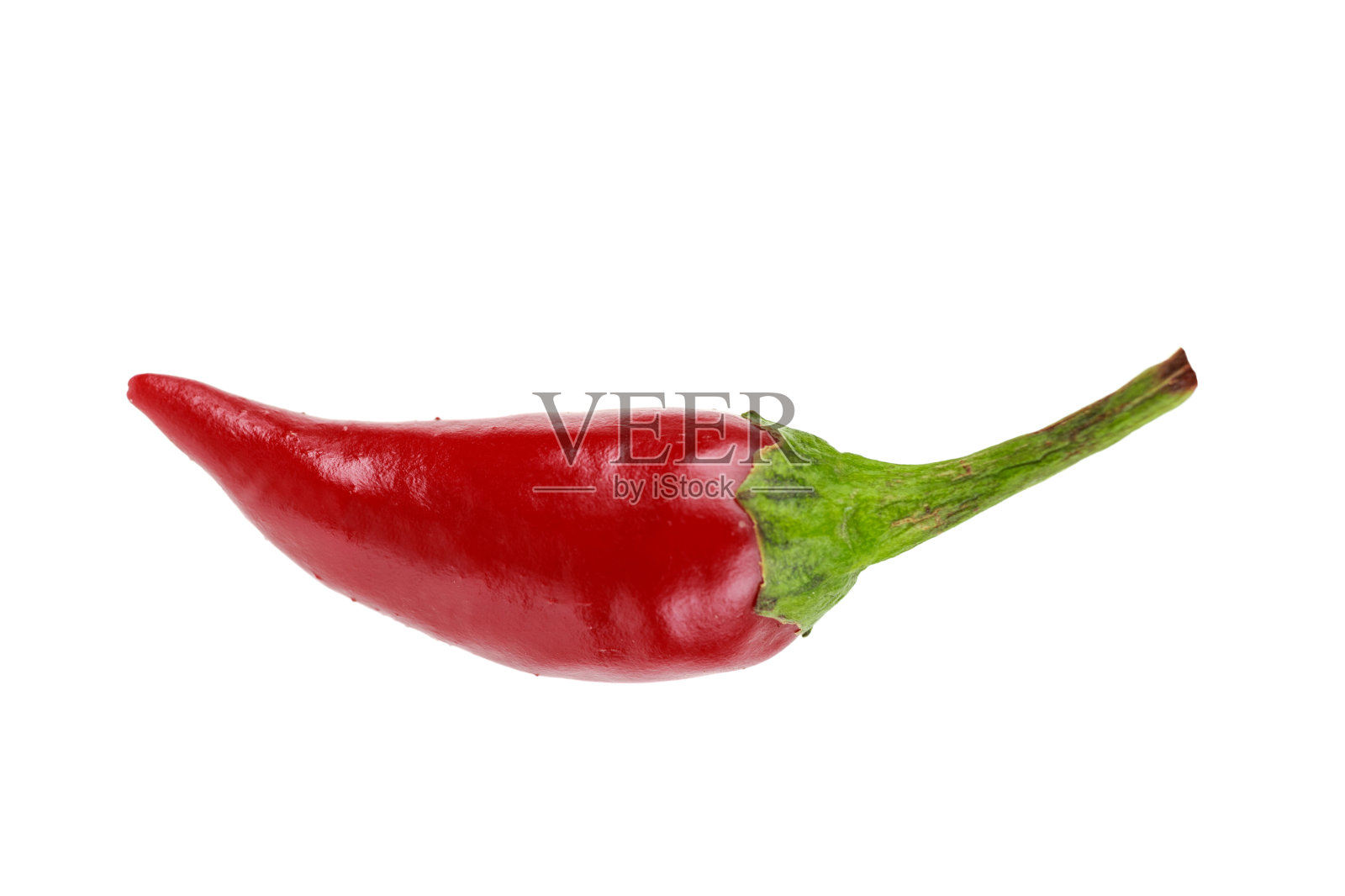 一个水平的红辣椒孤立在白色的背景照片摄影图片