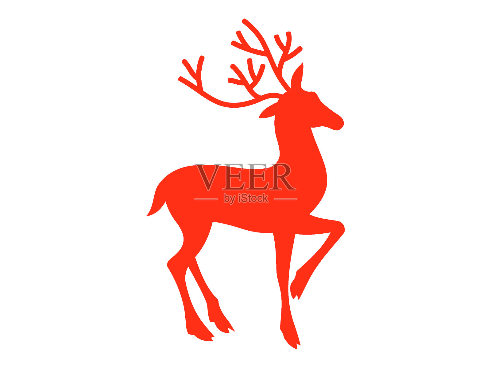 圣诞驯鹿形象设计元素图片