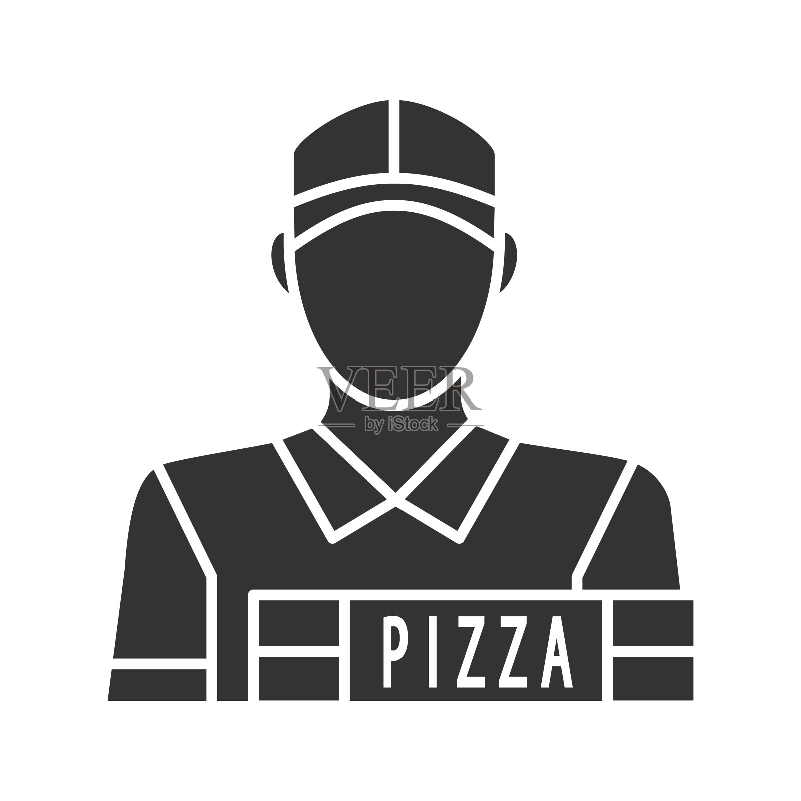 披萨快递员图标插画图片素材