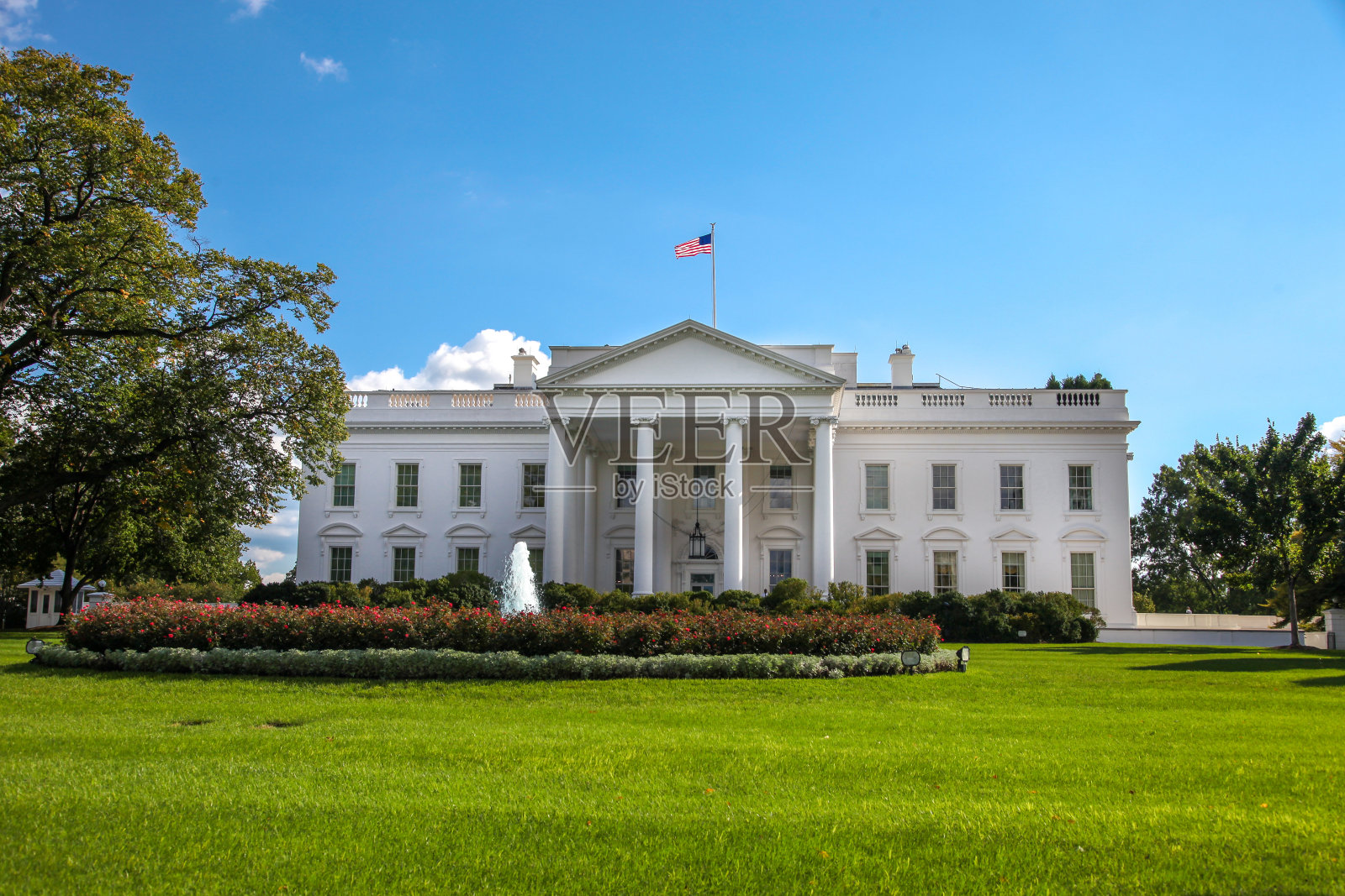 白宫北立面草坪，华盛顿特区，4k/超高清照片摄影图片