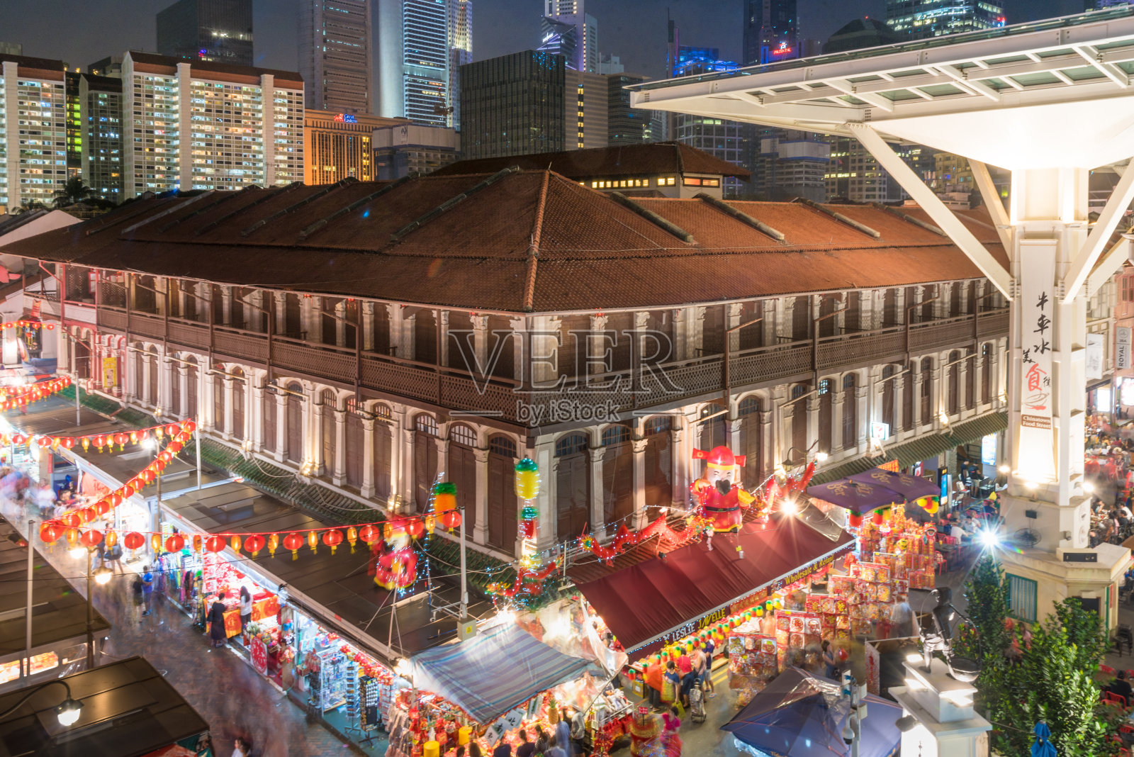 2018年春节在新加坡华埠，游客享受旅游照片摄影图片