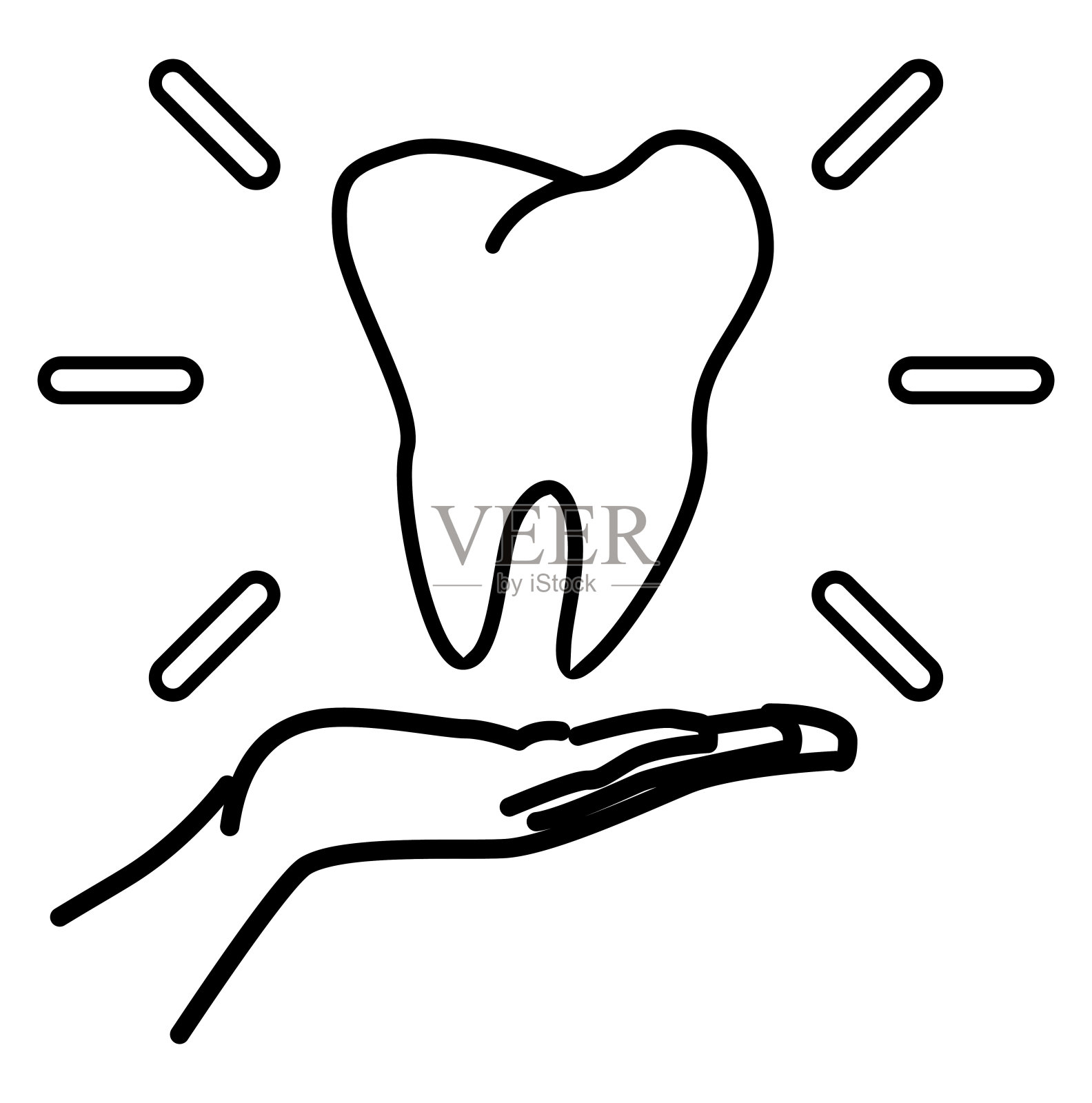 牙科保健图标插画图片素材