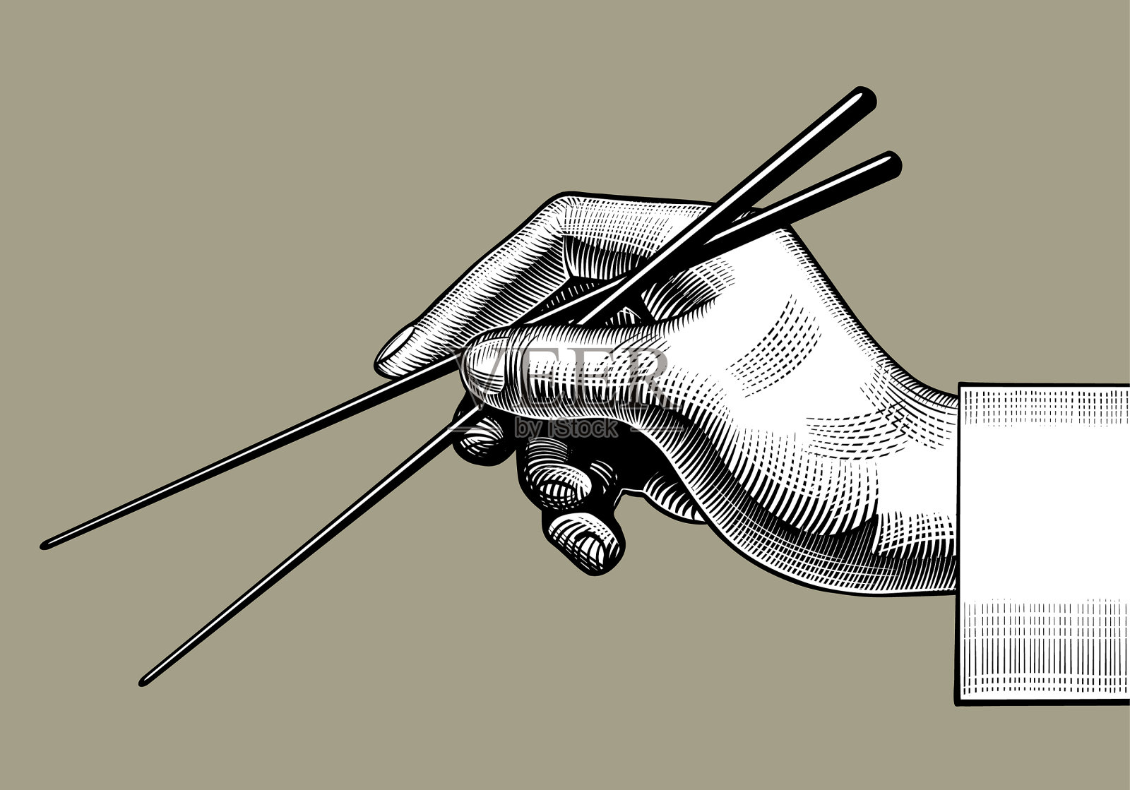 手用筷子设计元素图片