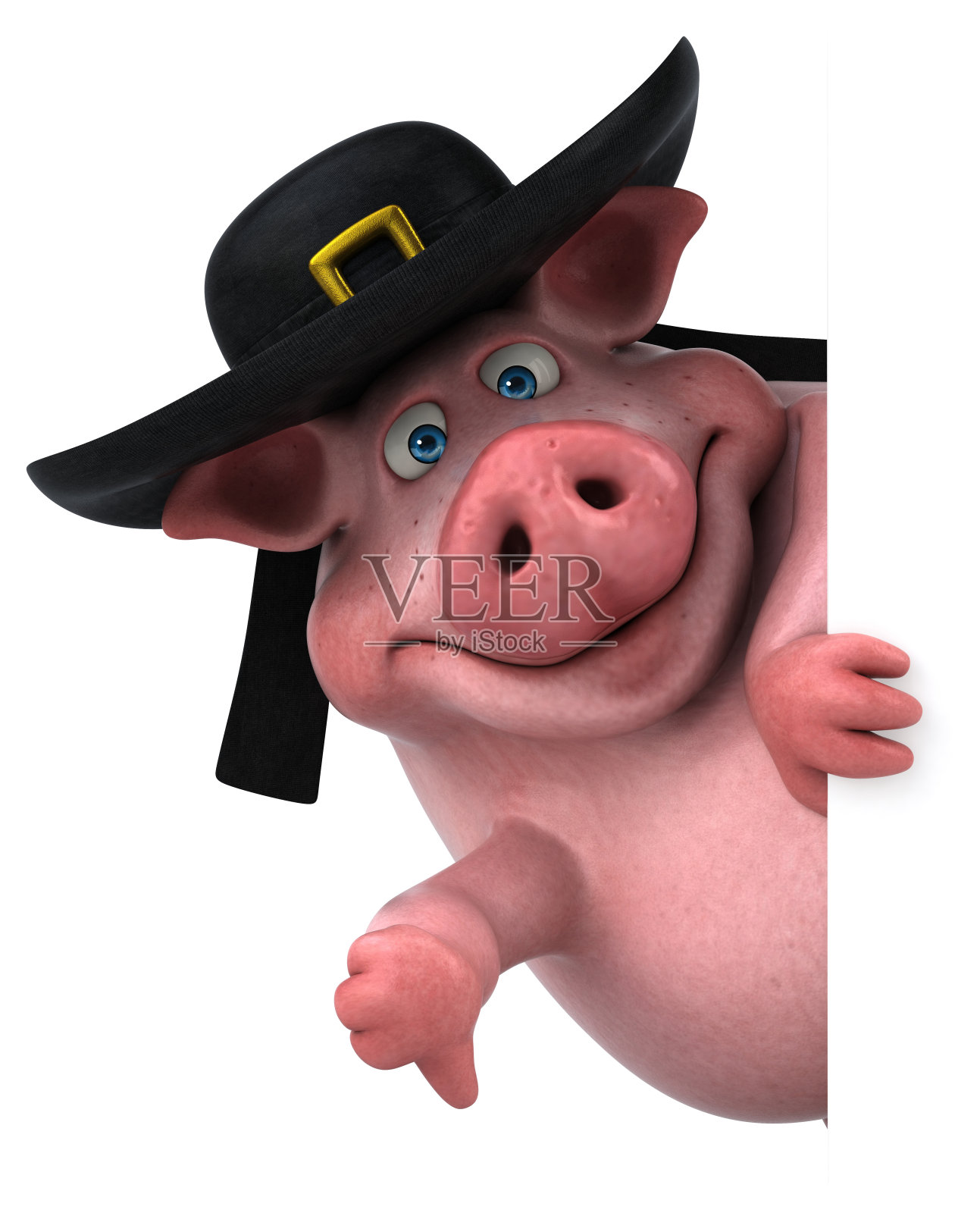 乐趣猪- 3D插图插画图片素材