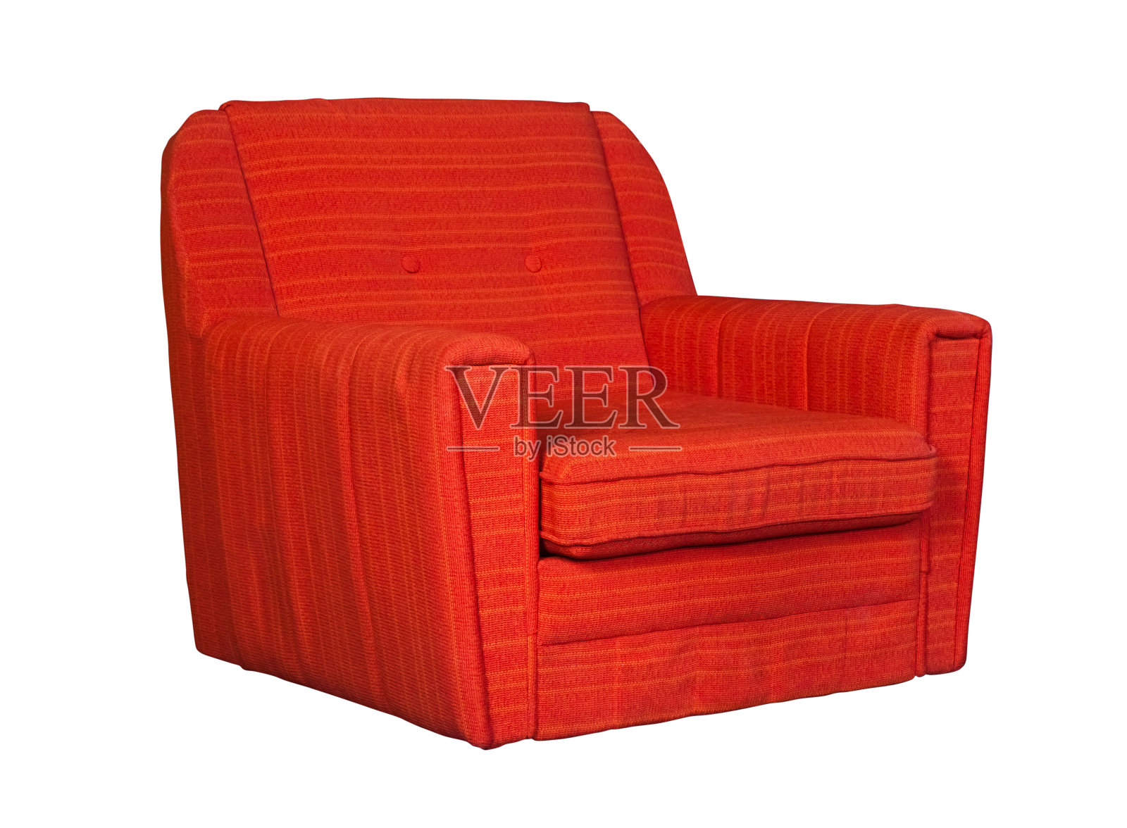 红色纺织品隔离椅照片摄影图片