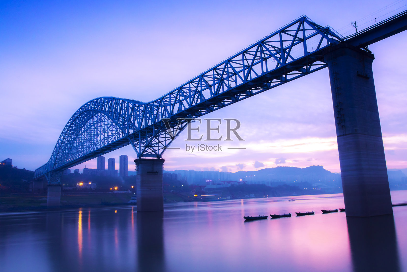 日落长江大桥照片摄影图片