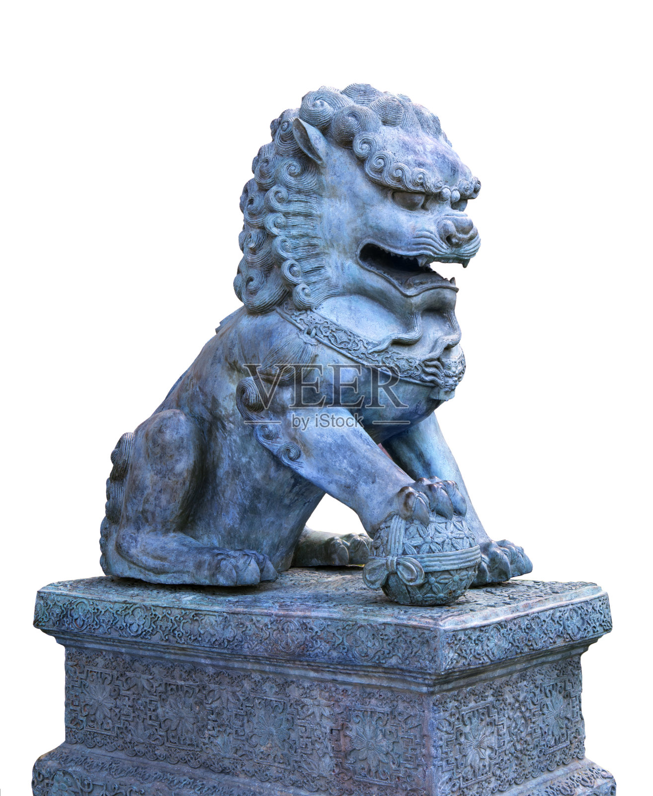 亚洲传统狮子雕像照片摄影图片