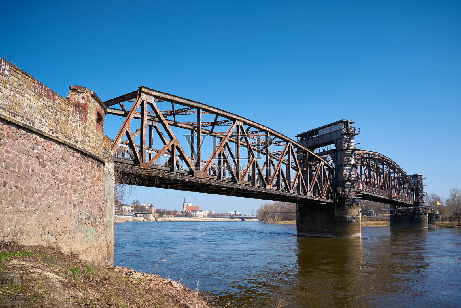 马格德堡的历史性升降机桥照片摄影图片