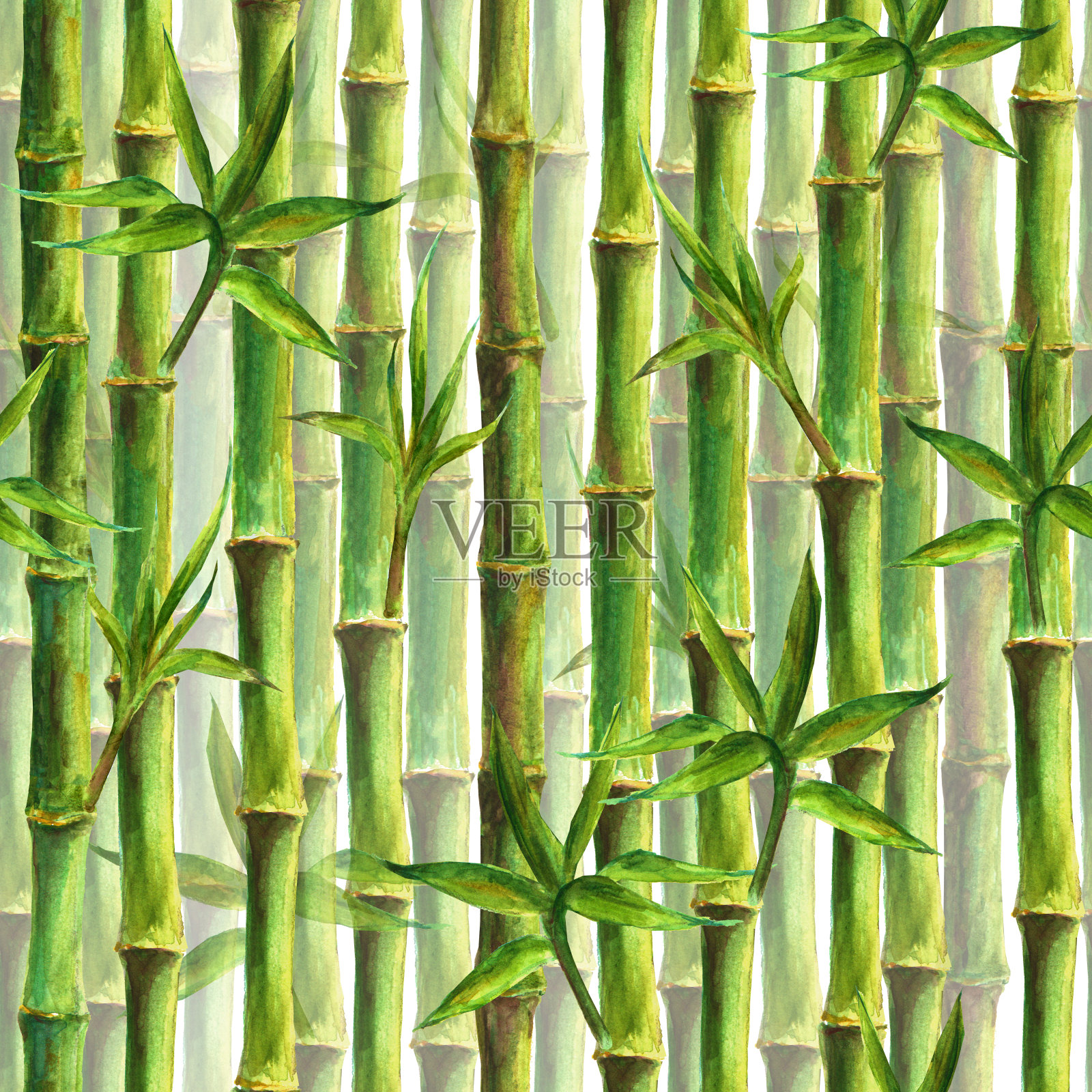 绿色竹林无缝格局设计元素图片