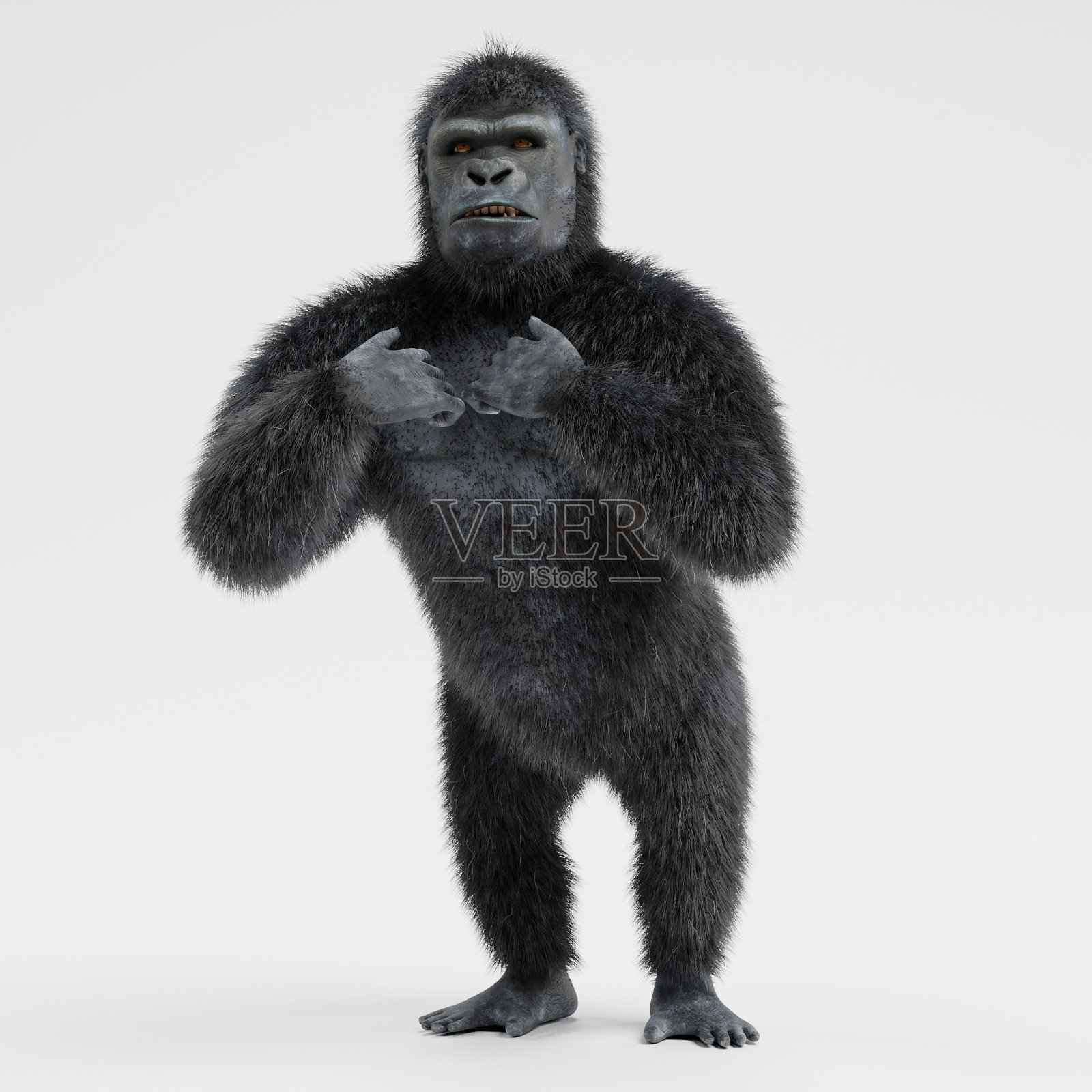现实的3d渲染大猩猩照片摄影图片