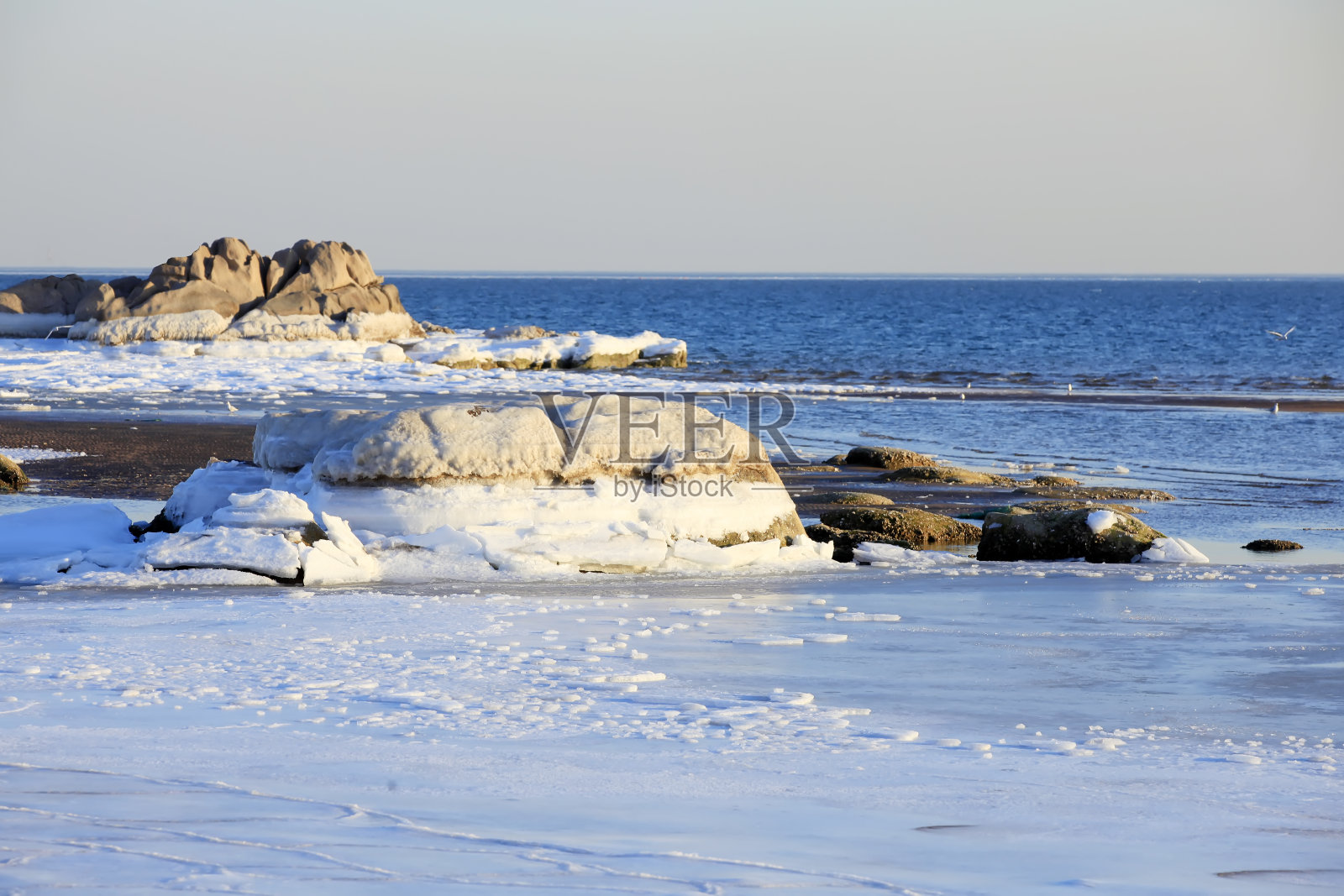 冬季海滨风景照片摄影图片