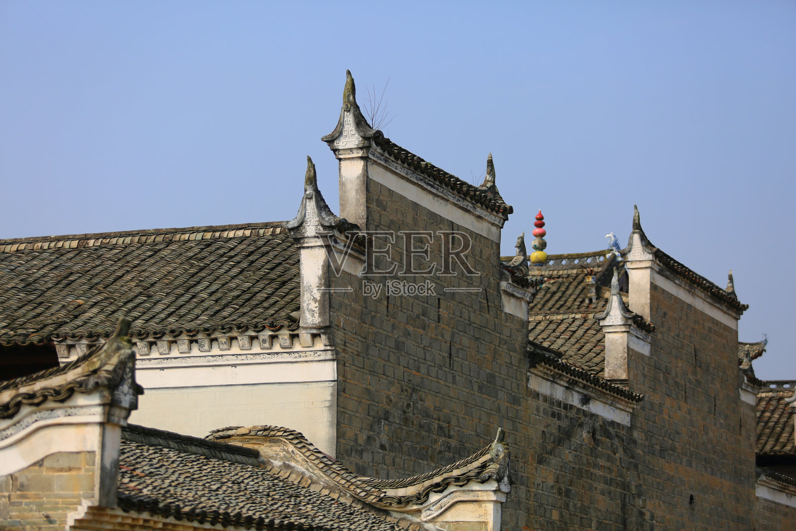 中国江西婺源的徽派建筑照片摄影图片