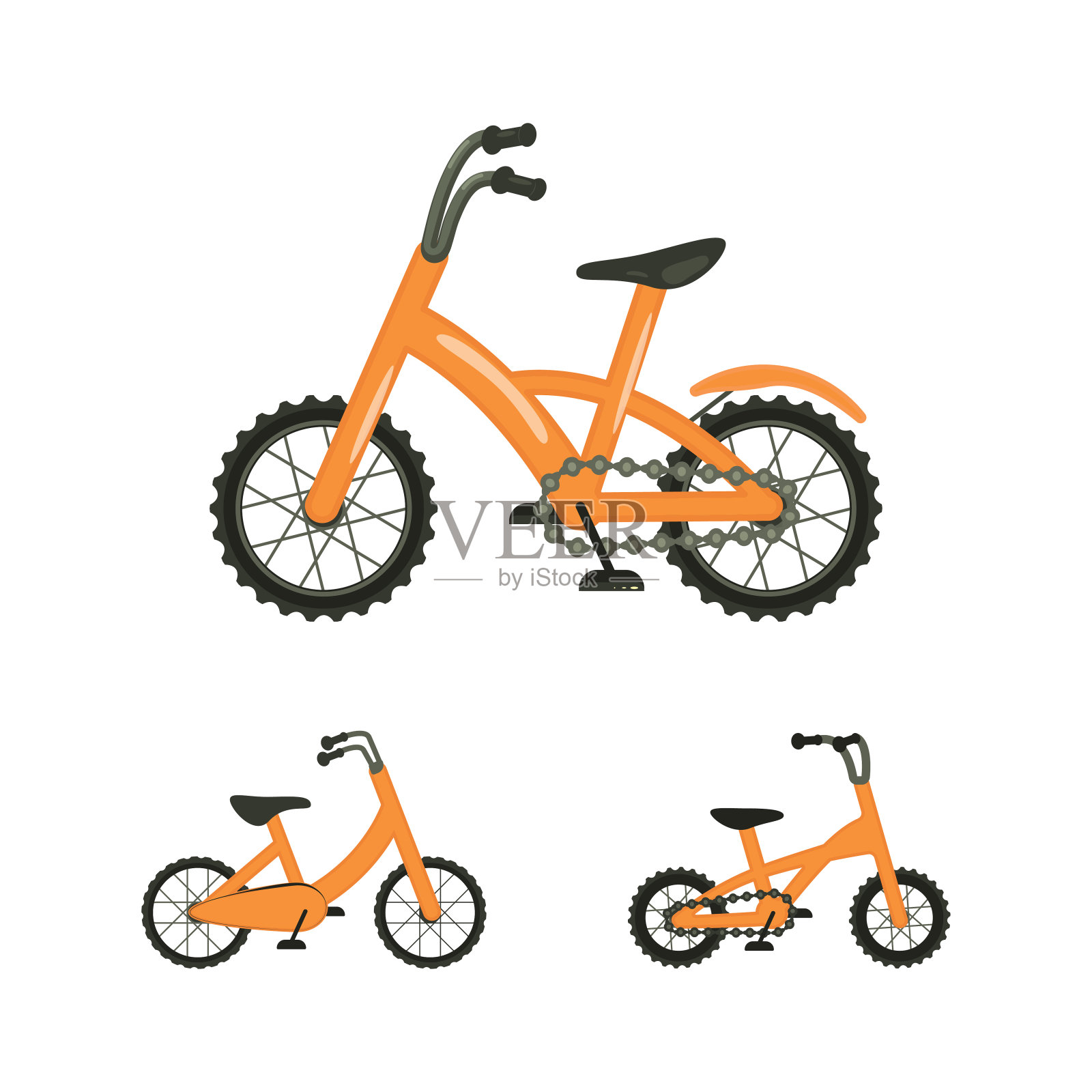 的自行车设计元素图片
