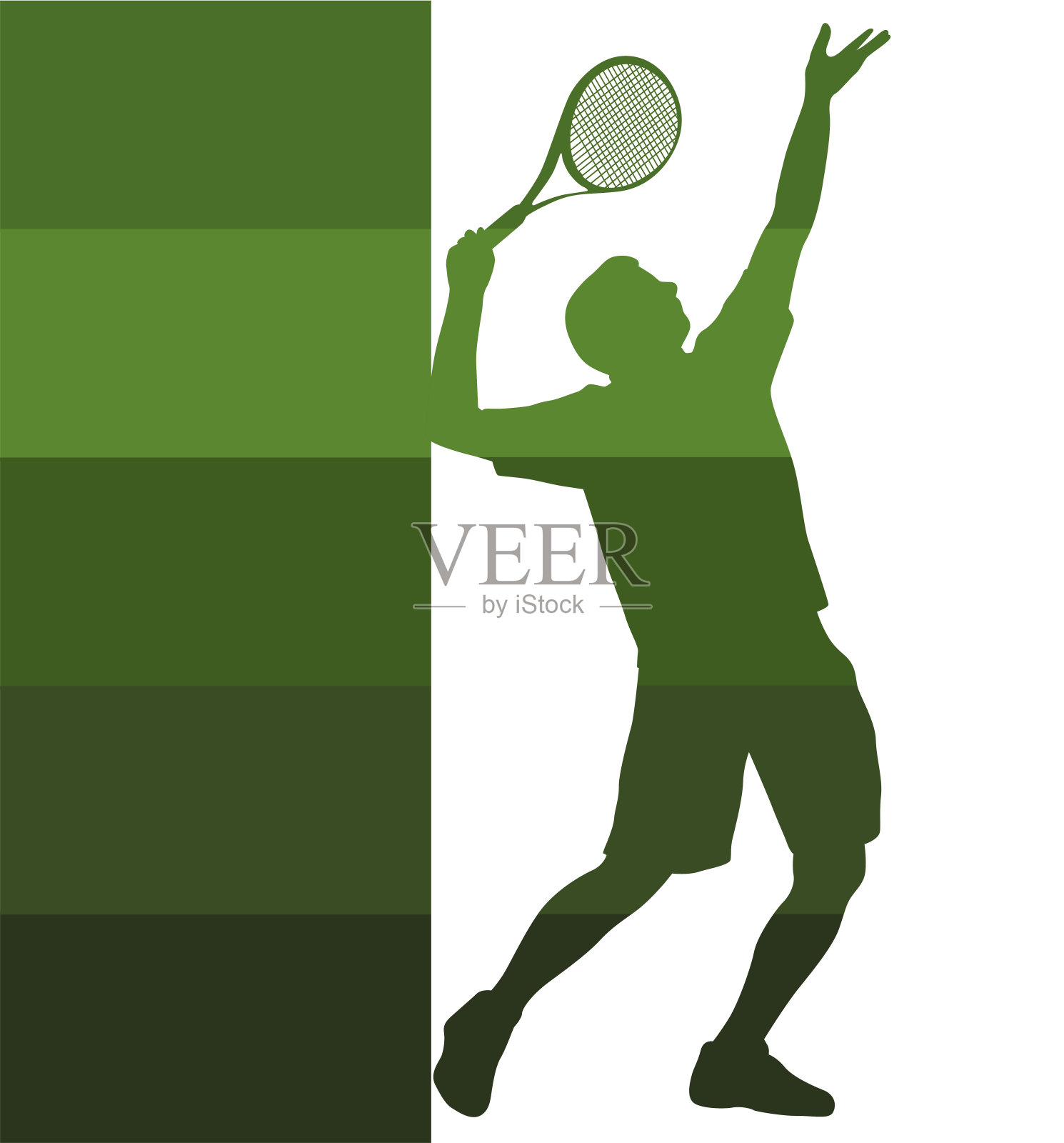 网球发球插画图片素材