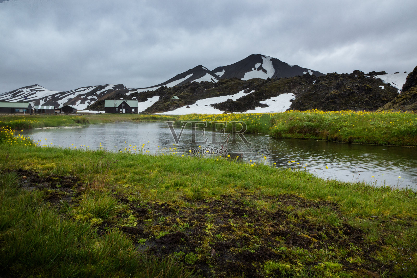 冰岛的landmanalaugar温泉照片摄影图片