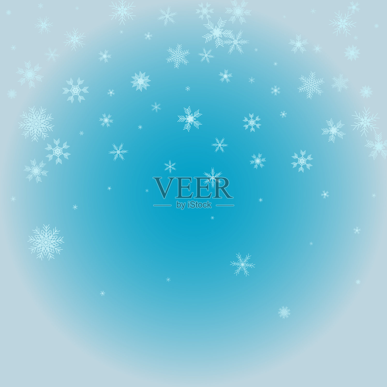 冬季图案与水晶雪花。圣诞节的背景。向量。插画图片素材