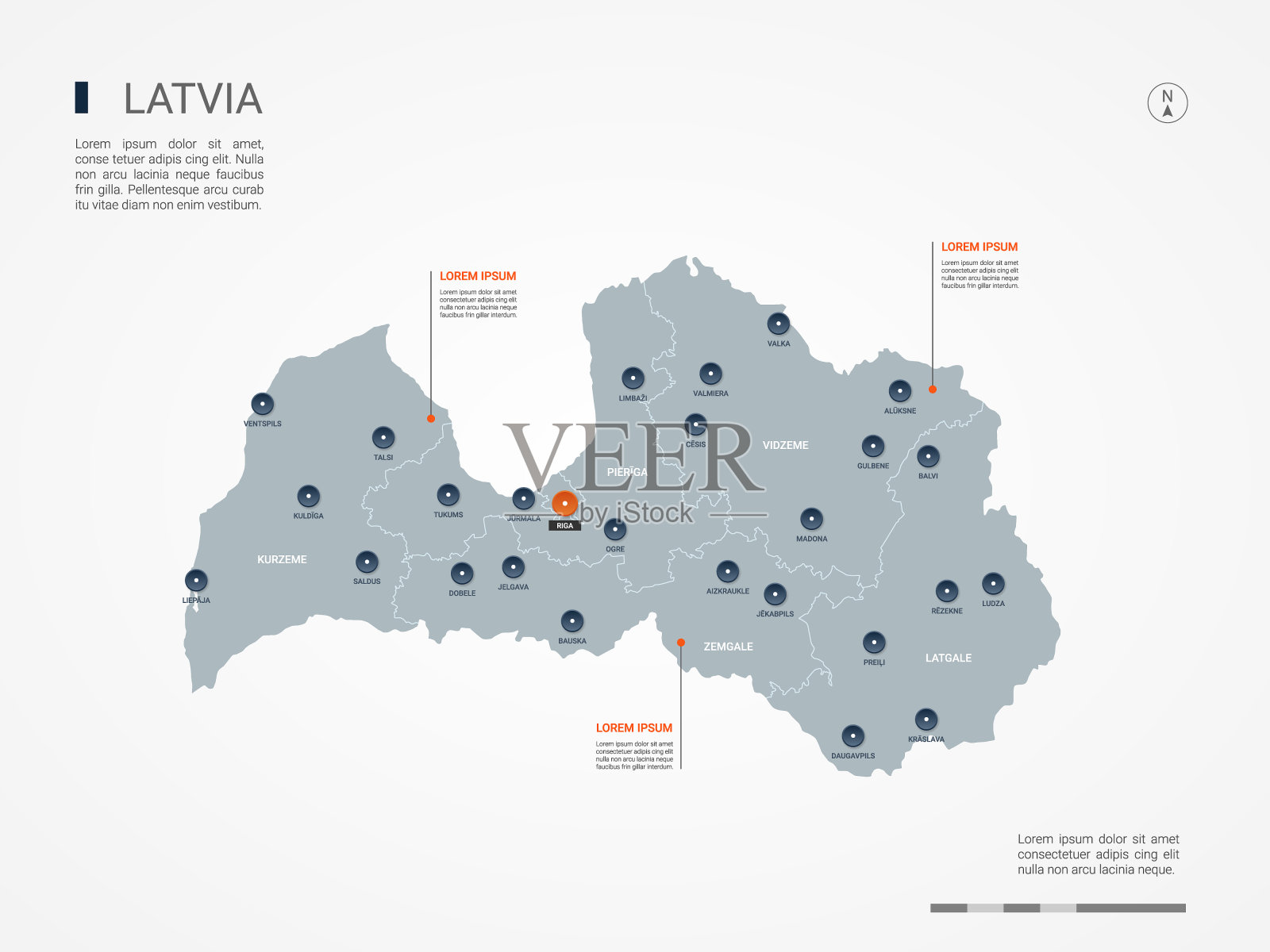 拉脱维亚信息图矢量插图。插画图片素材