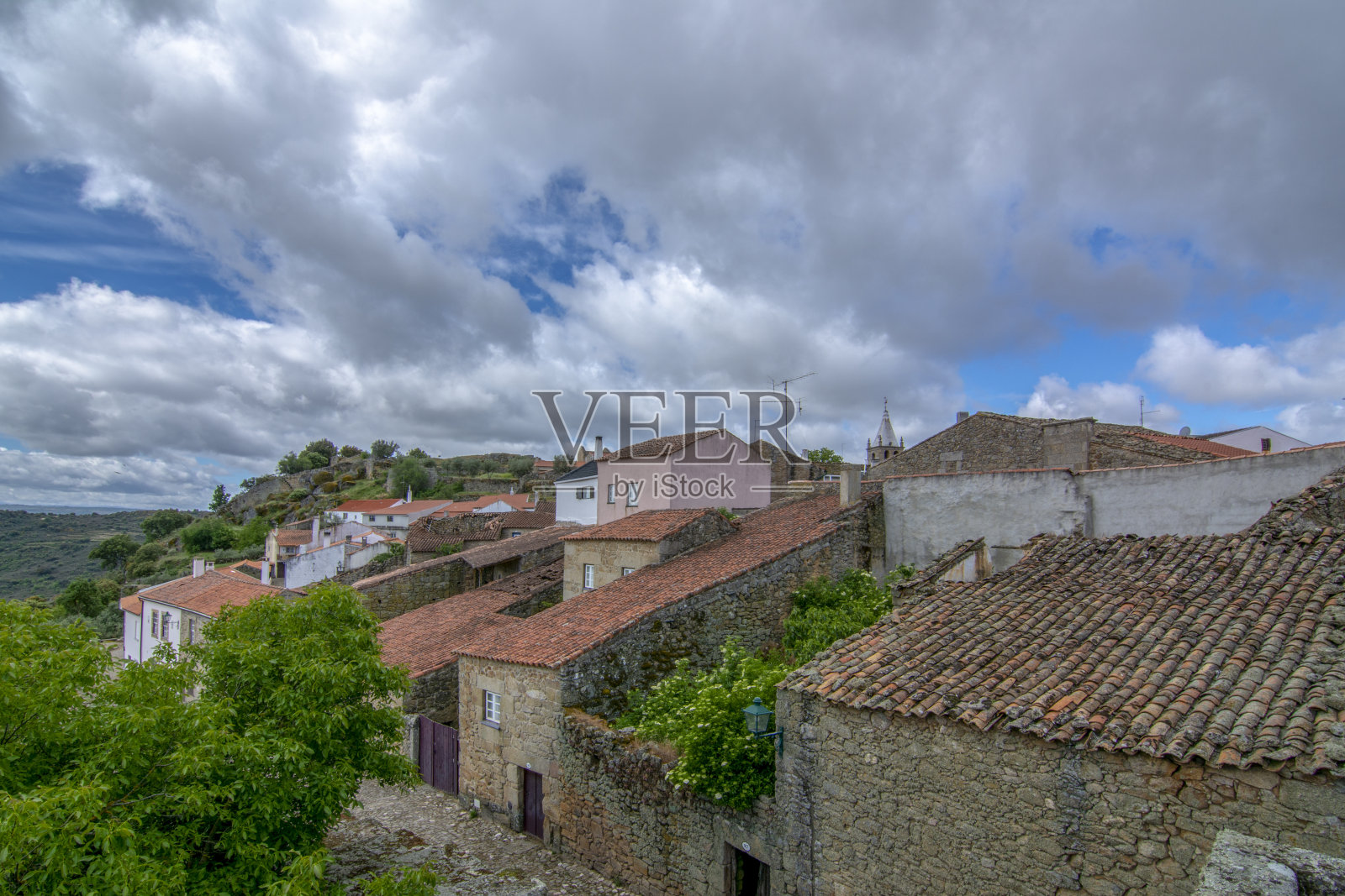 门多Castelo Mendo，位于Guarda地区的历史村庄。葡萄牙。葡萄牙旅游的概念照片摄影图片