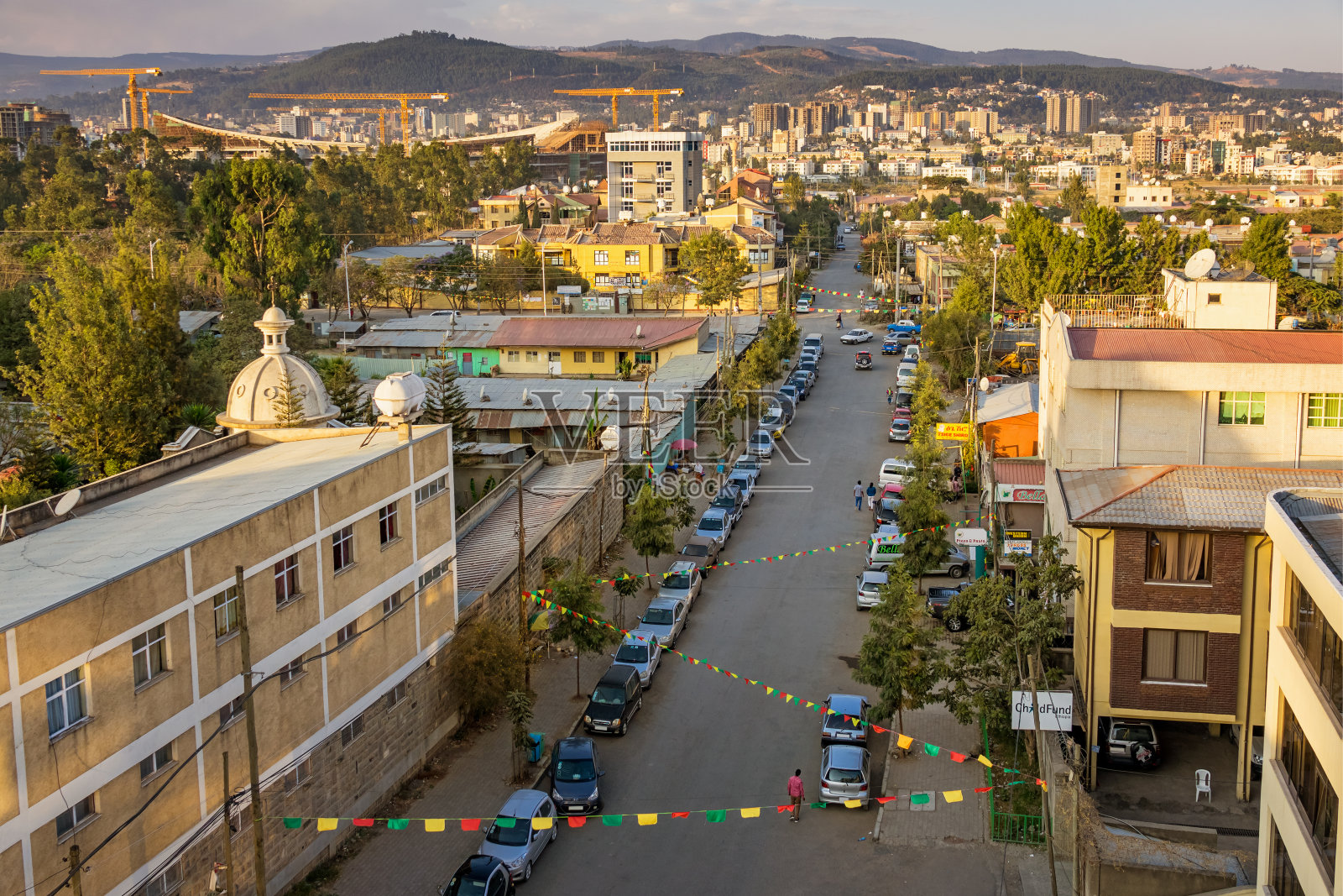 埃塞俄比亚亚的斯亚贝巴的城市景观照片摄影图片