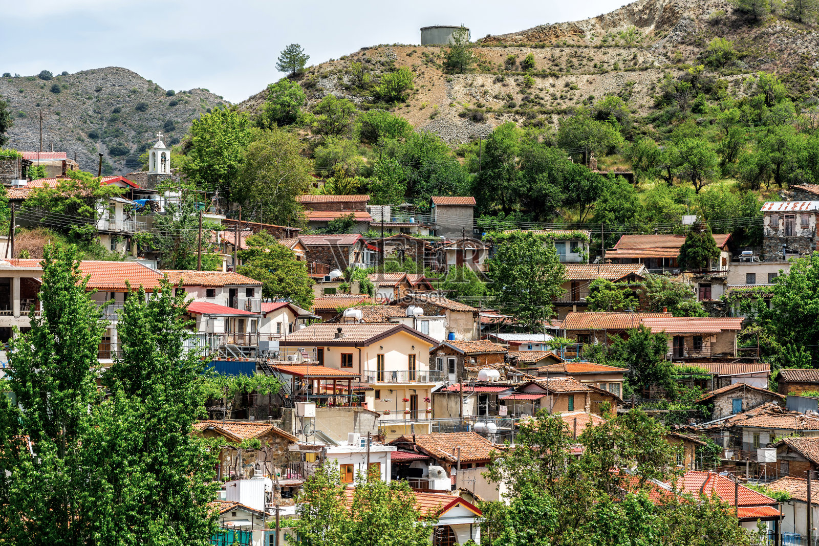 Palaichori村庄。塞浦路斯尼科西亚区,照片摄影图片