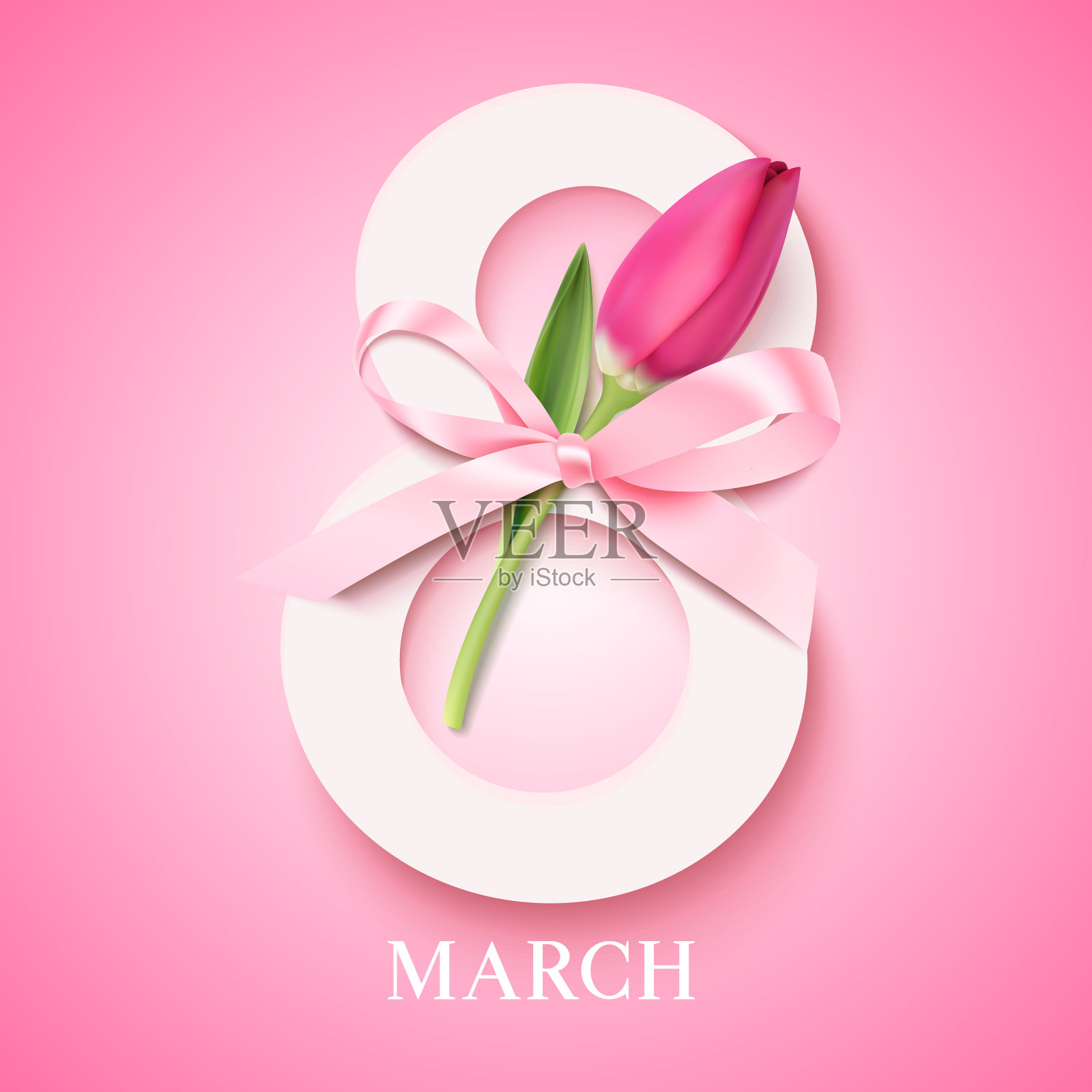 3月8日。国际妇女节的概念插画图片素材