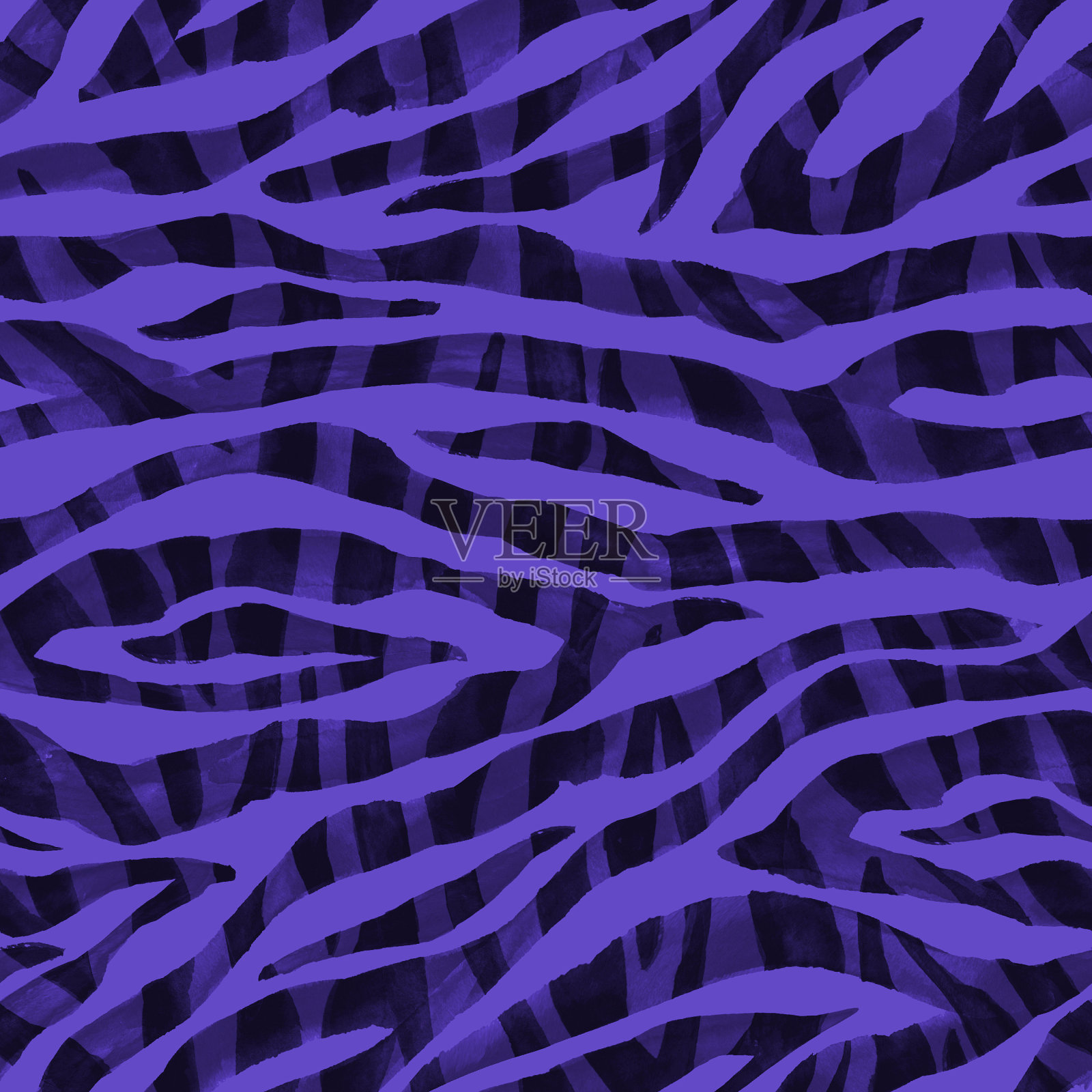 黑色和紫色抽象的视错觉斑马条纹纹理无缝图案插画图片素材