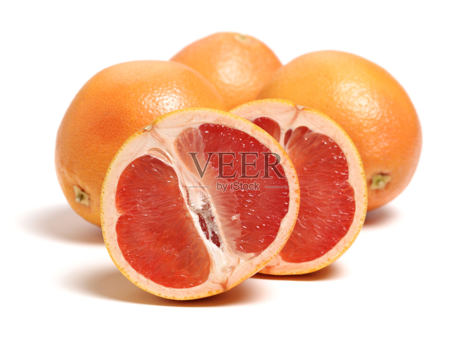 葡萄柚白色背景照片摄影图片