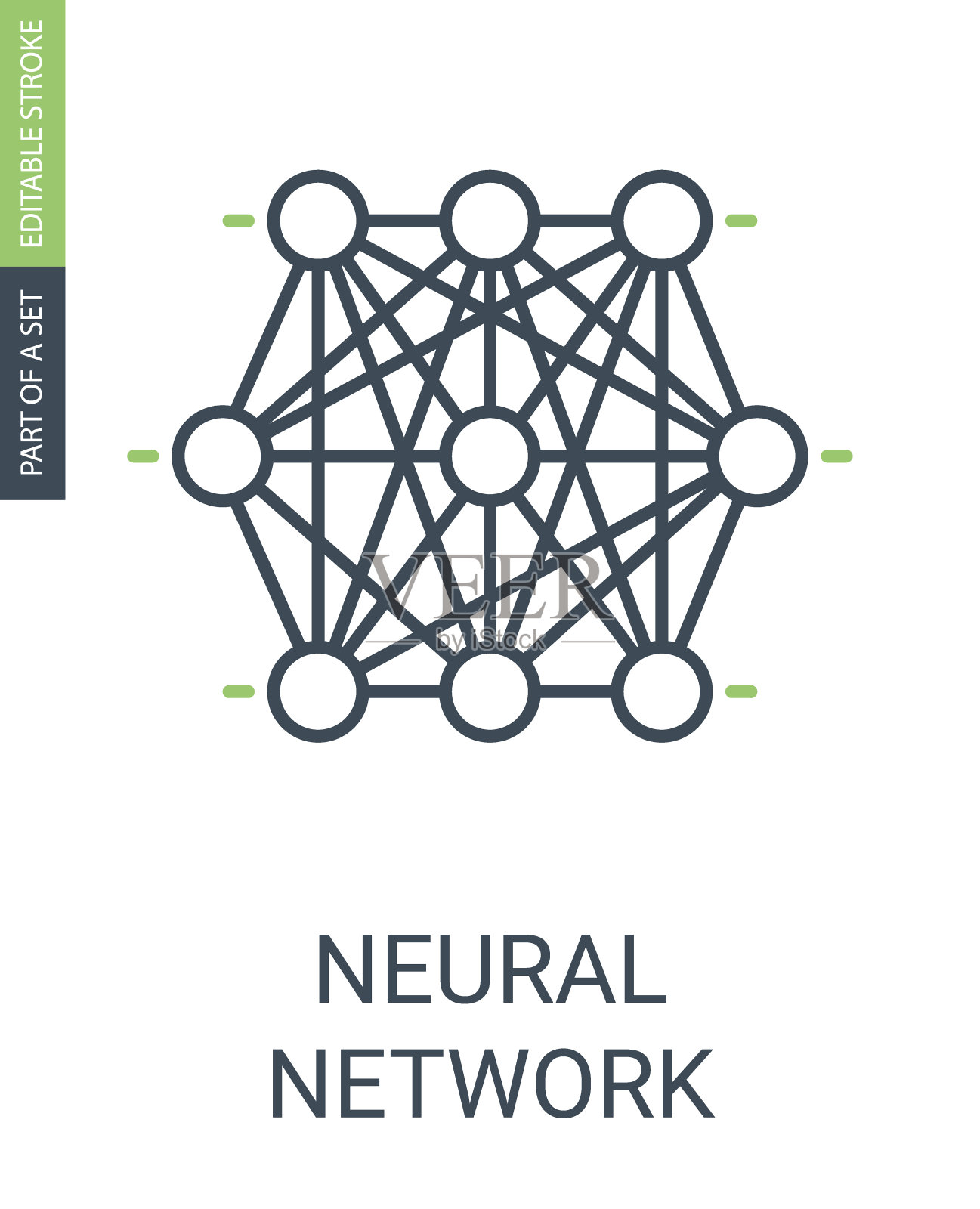 神经网络图标节神经网络图标集群插画图片素材