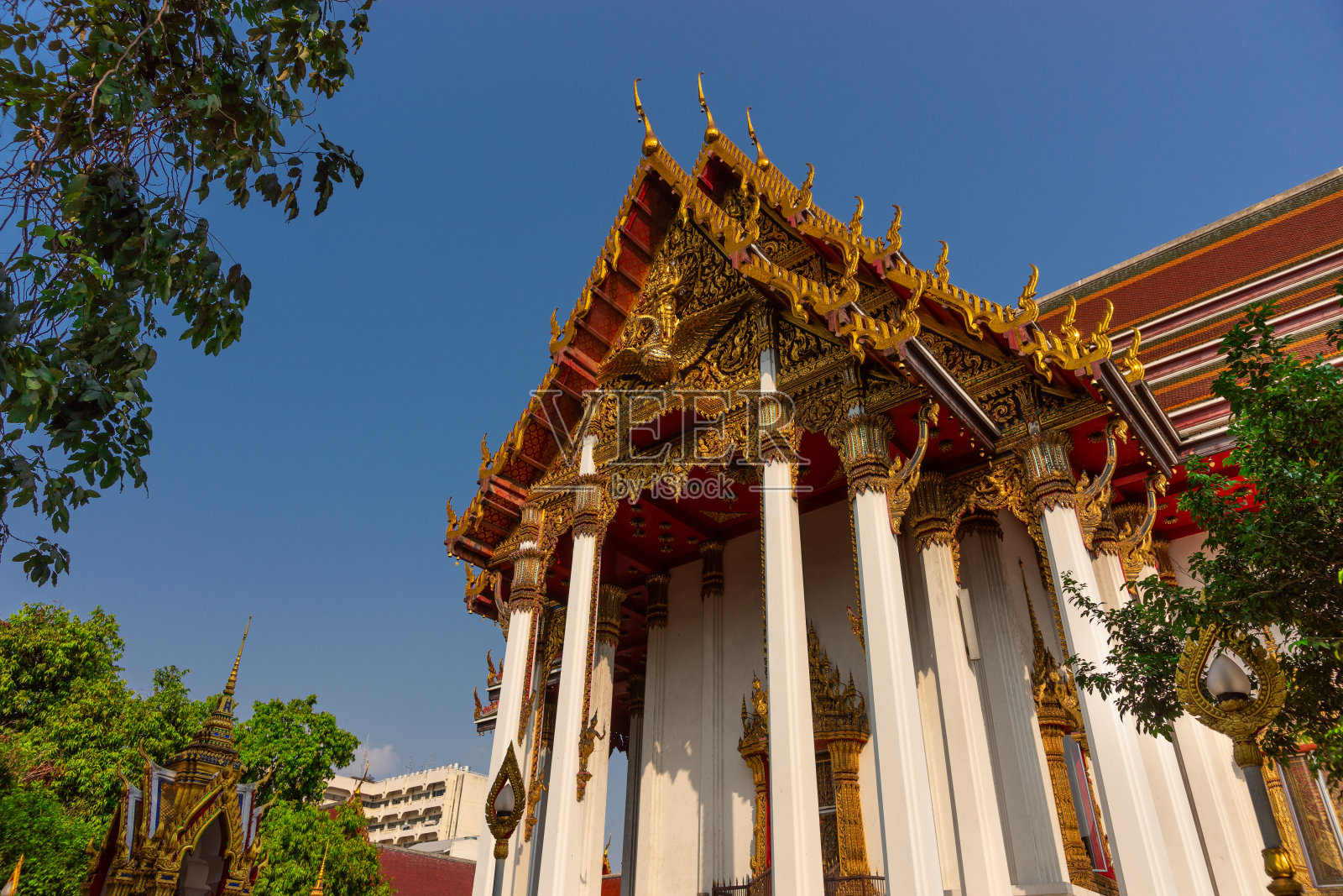 曼谷著名的寺庙，Wat Ratchaburana，曼谷，泰国照片摄影图片