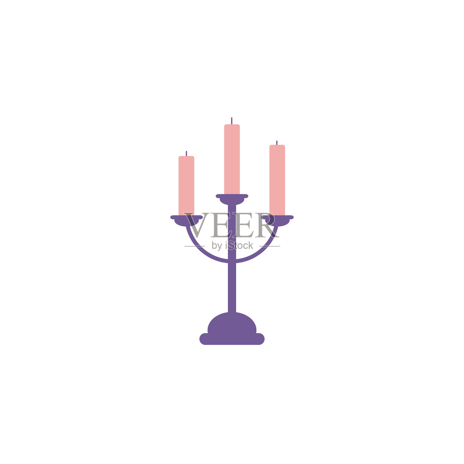 三支高高的蜡烛设计元素图片
