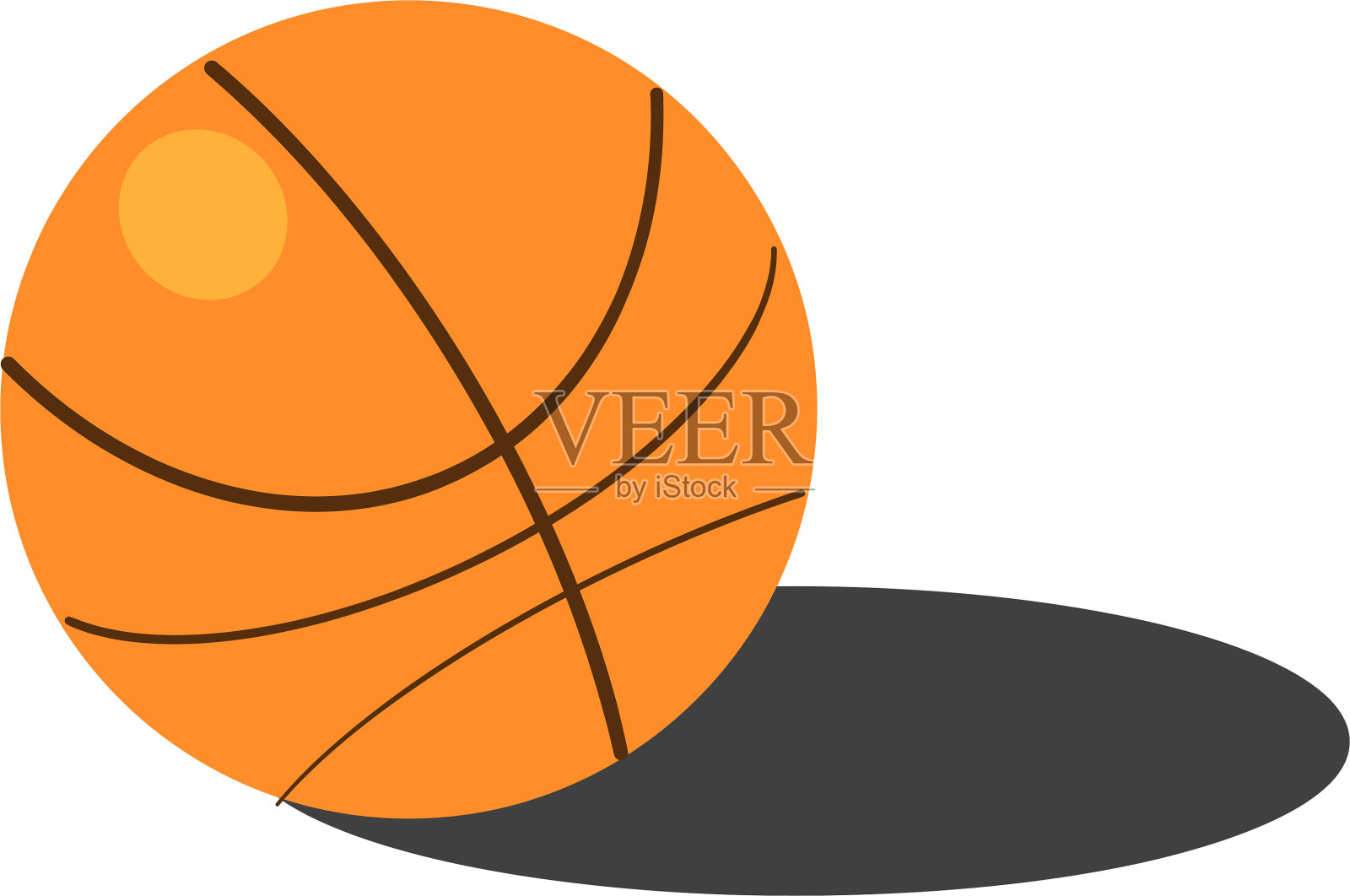 篮球矢量艺术孤立在白色背景上插画图片素材