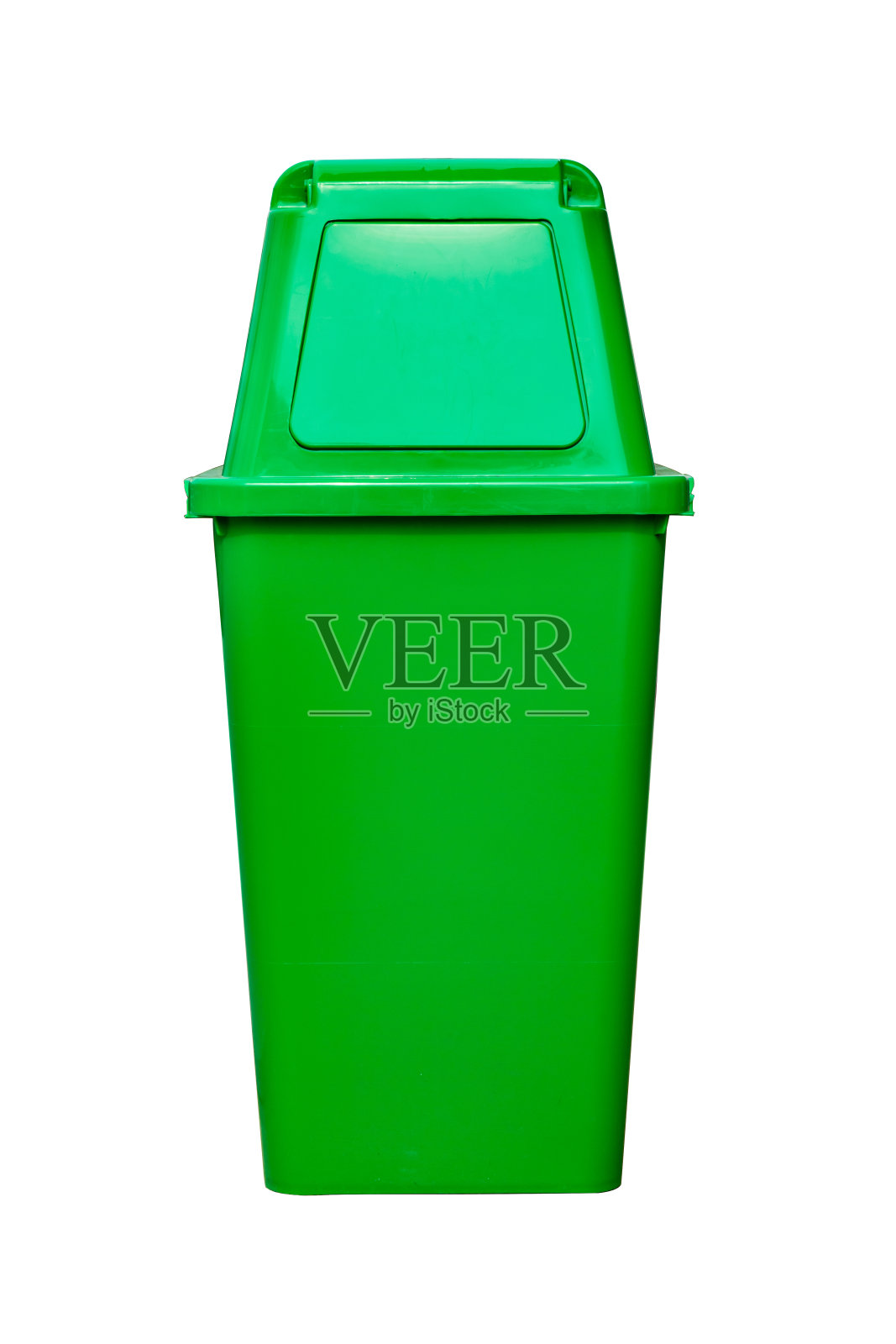 绿色塑料垃圾桶照片摄影图片