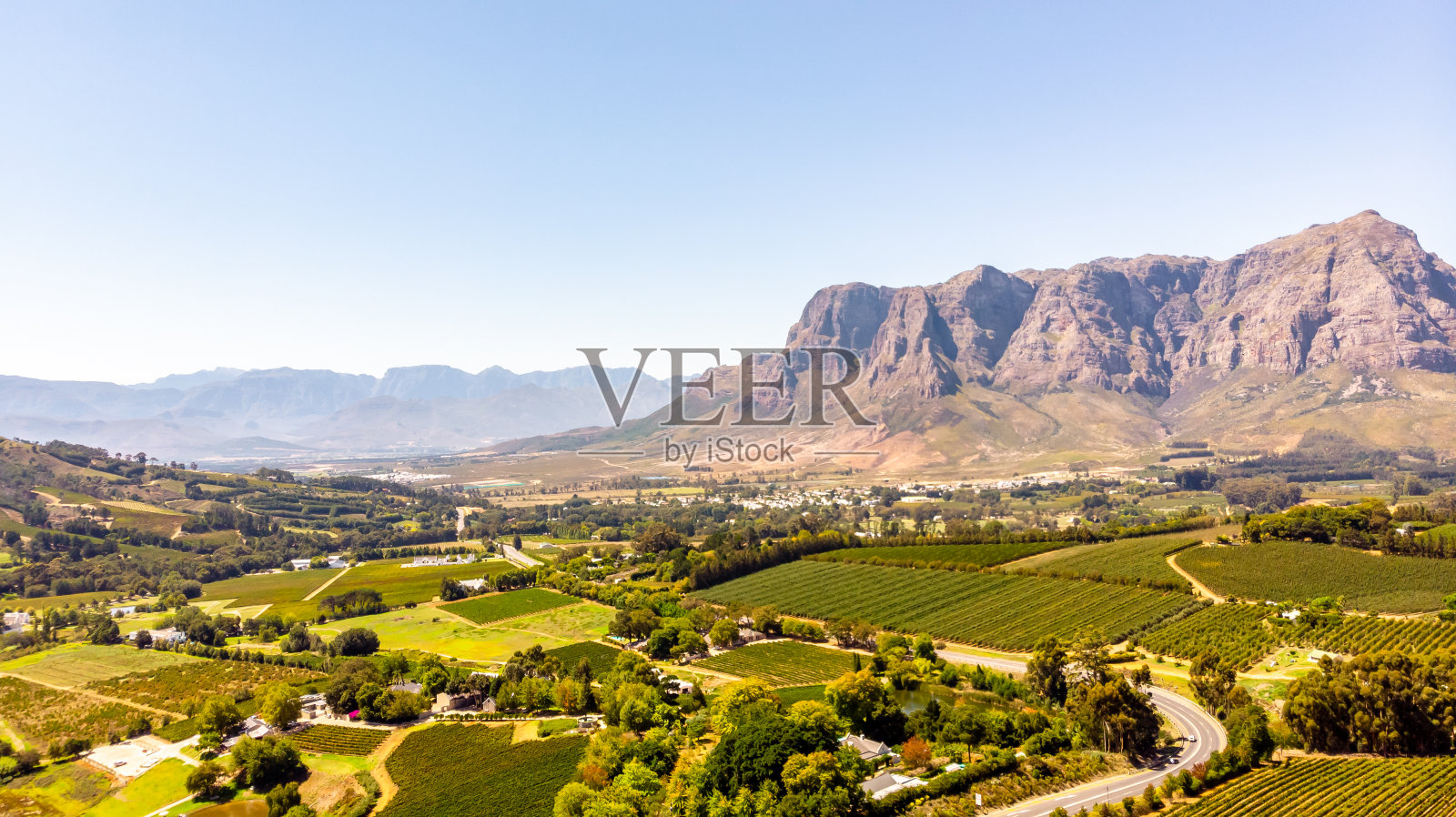 南非开普敦Stellenbosch山上的葡萄园照片摄影图片