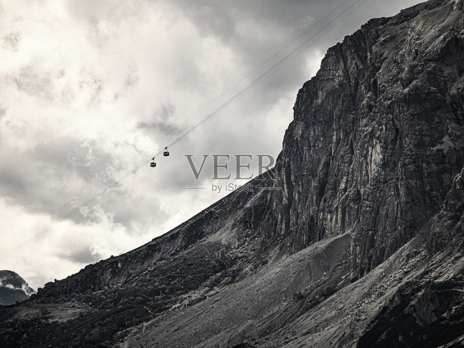 Falzarego缆车Dolomites意大利照片摄影图片