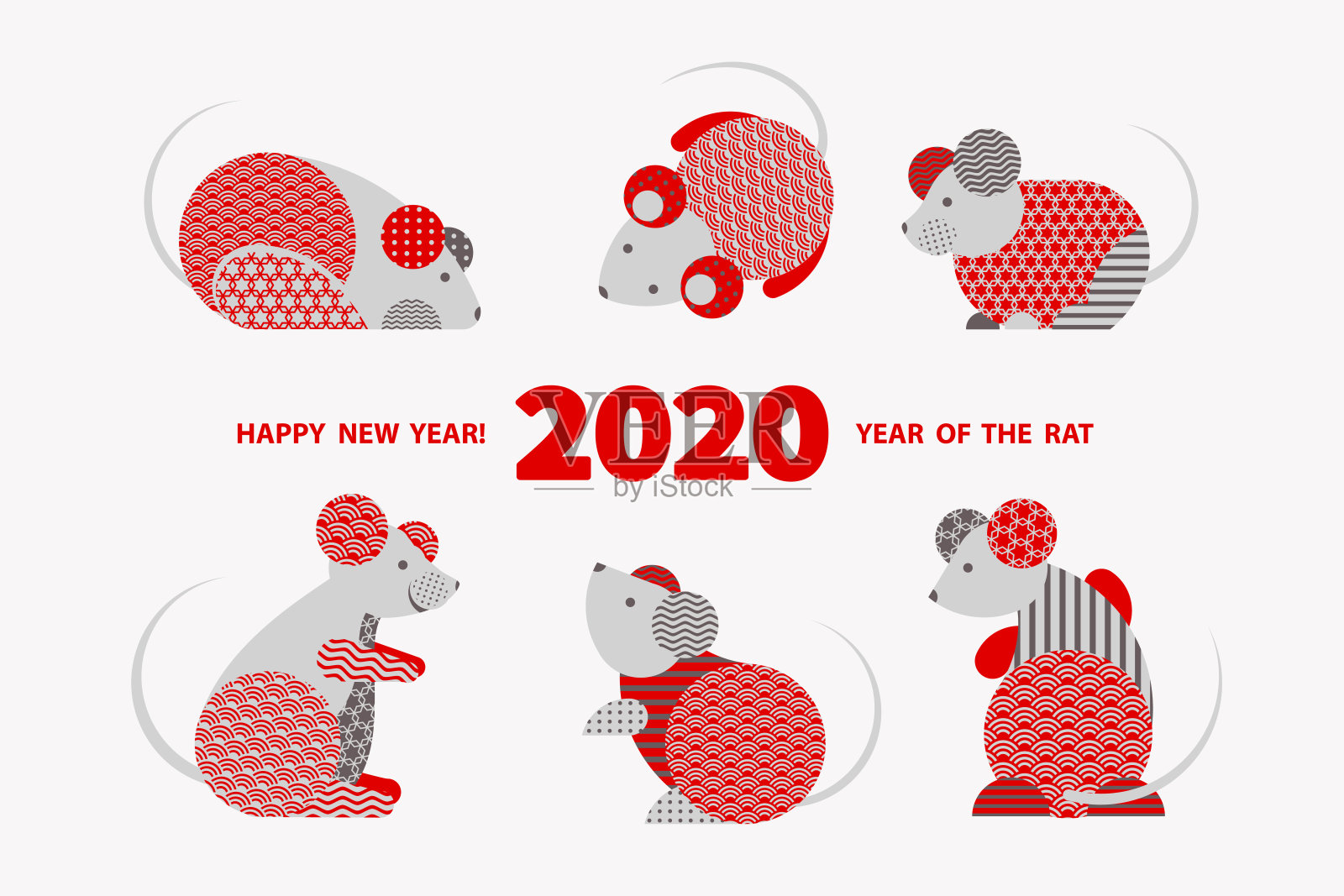 2020年鼠年插画图片素材