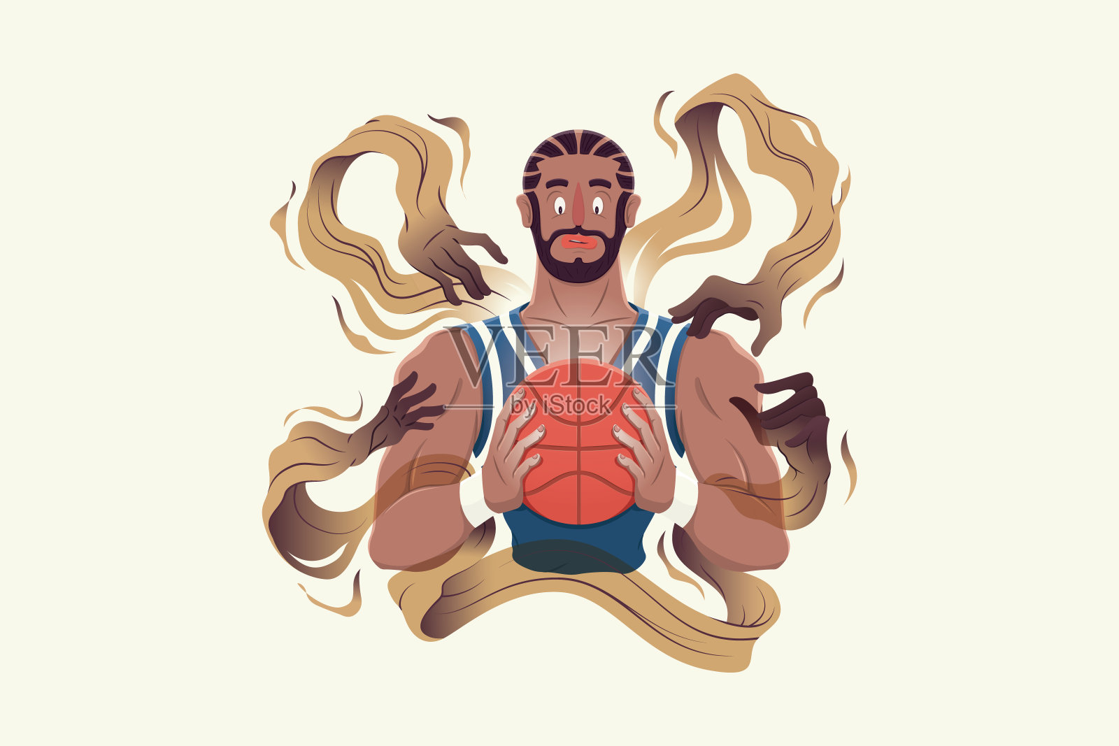 过去的篮球冠军插画图片素材