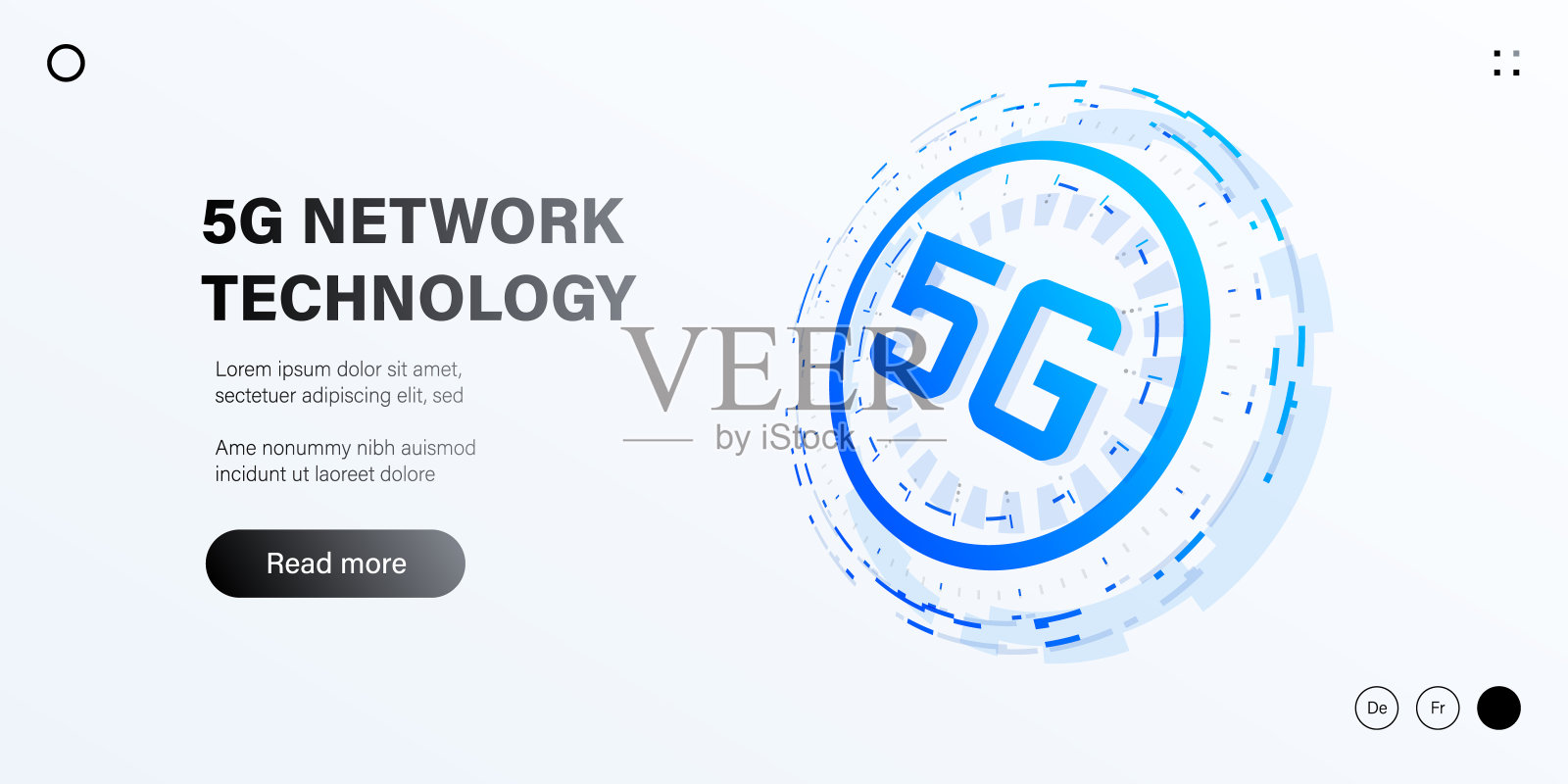 5G网络技术演示插画图片素材