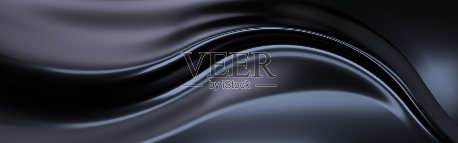 液体和液体抽象的黑色表面。黑色星期五销售背景，优雅豪华布背景，3d插图。照片摄影图片