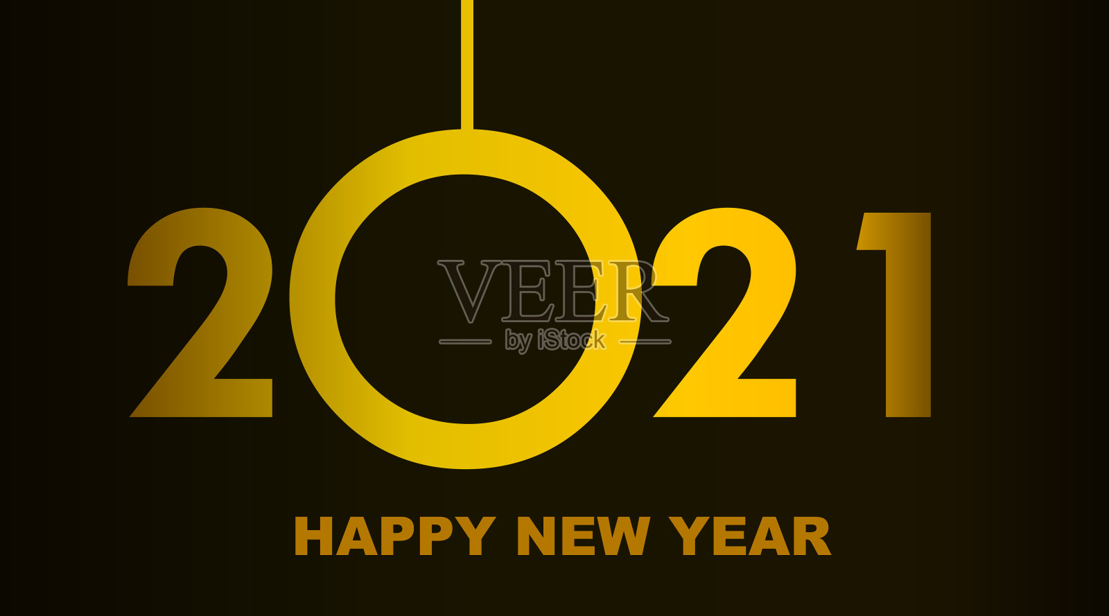 2021年新年快乐-贺卡，邀请，海报，传单-黄金数字和字母-向量插画图片素材