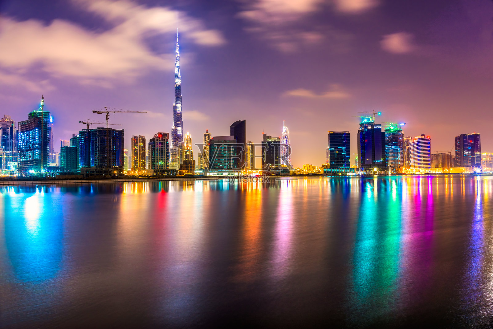 迪拜天际线,阿联酋照片摄影图片