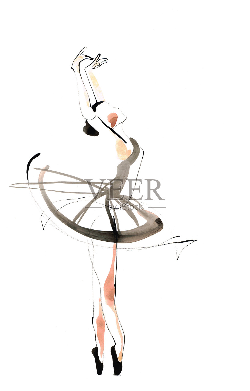 芭蕾舞演员芭蕾舞演员舞蹈绘画插画图片素材