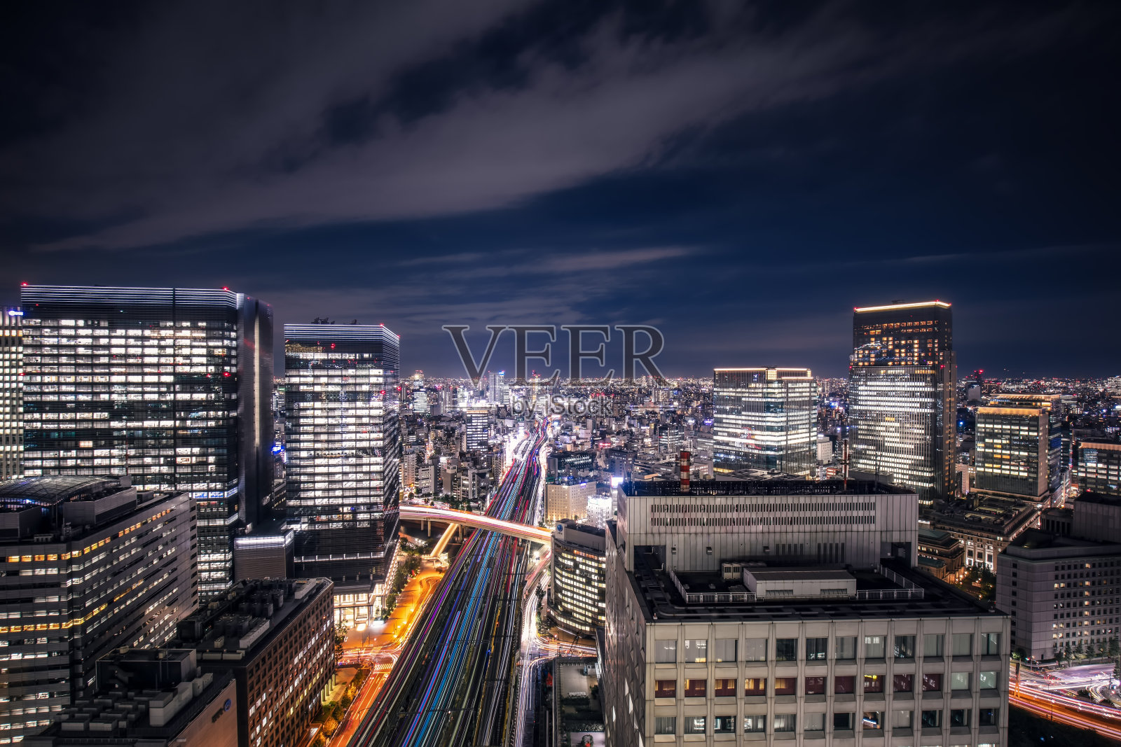 东京夜景，日本照片摄影图片